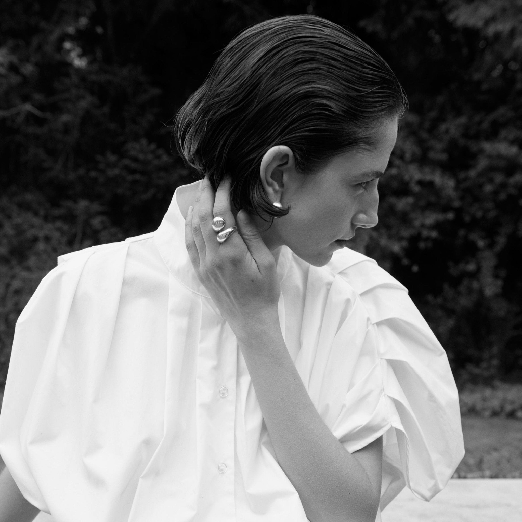 Pernille Corydon Ring La Pausa, versilbert