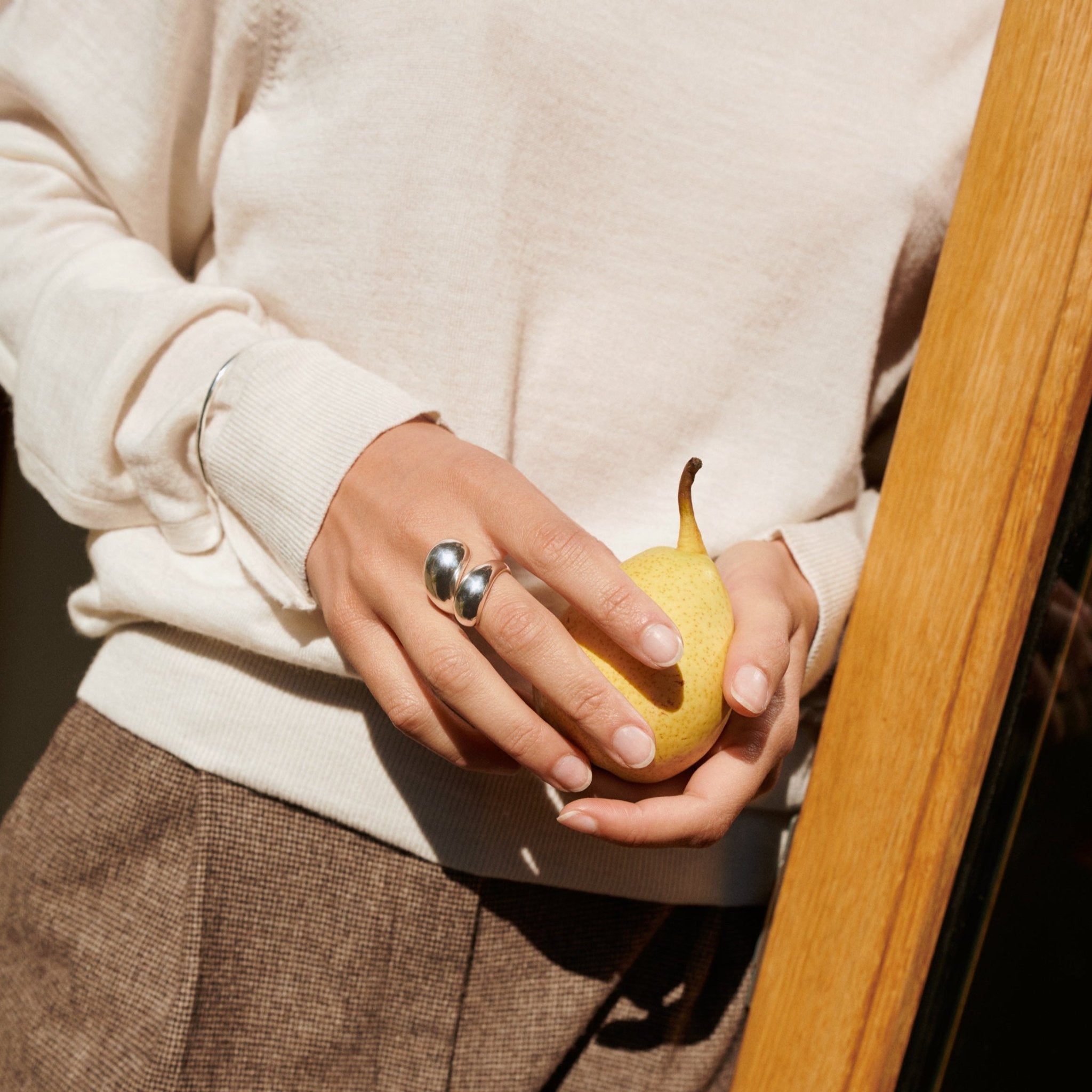 Pernille Corydon Ring La Pausa, versilbert