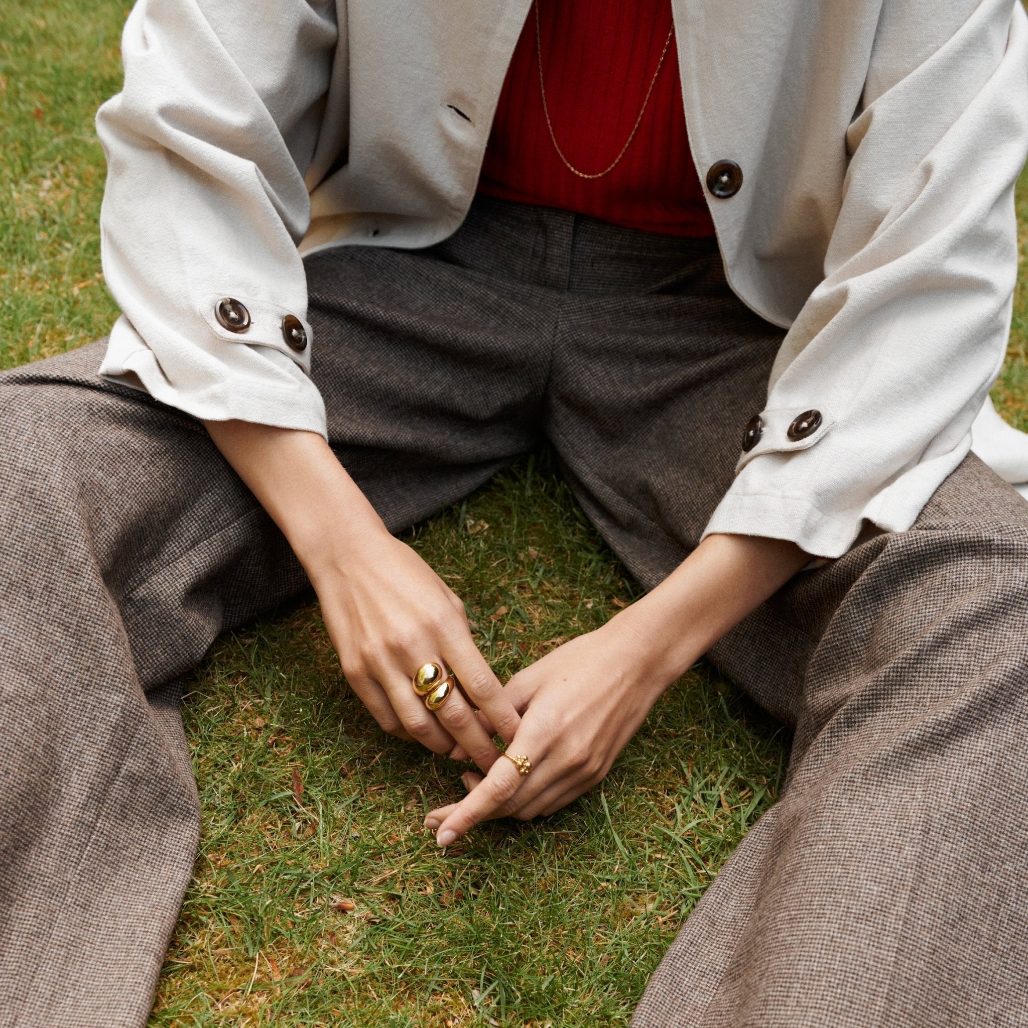 Pernille Corydon Ring La Pausa, versilbert