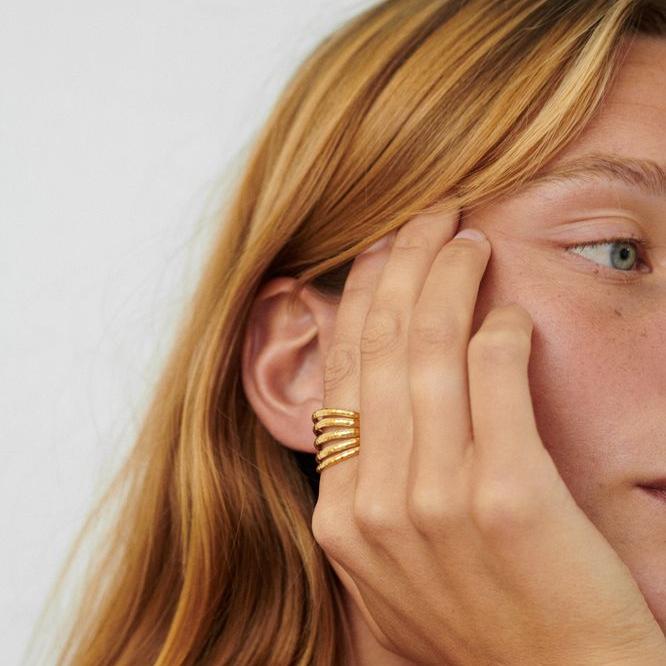 Pernille Corydon Ring Poetry, vergoldet