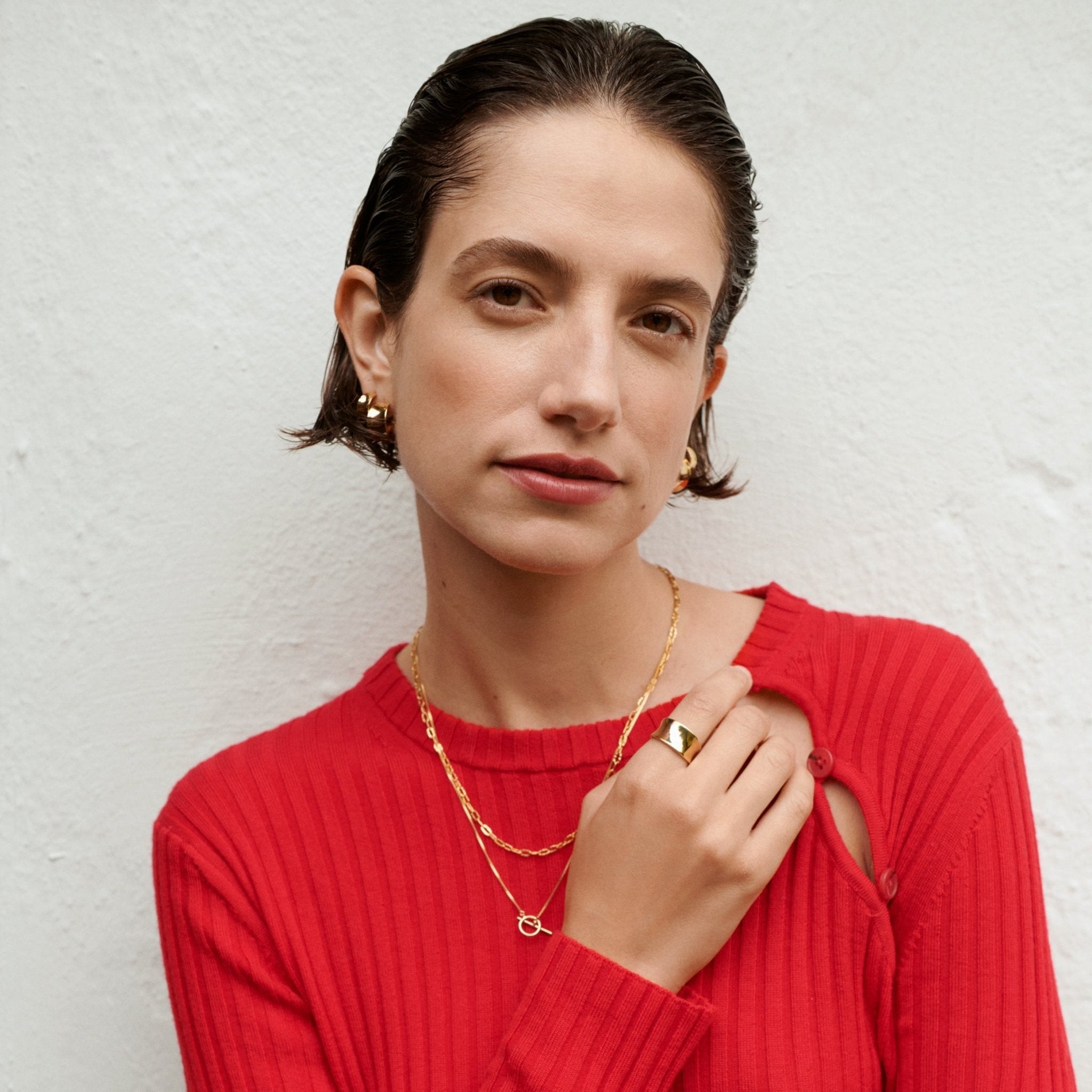 Pernille Corydon Ring Reflection, vergoldet