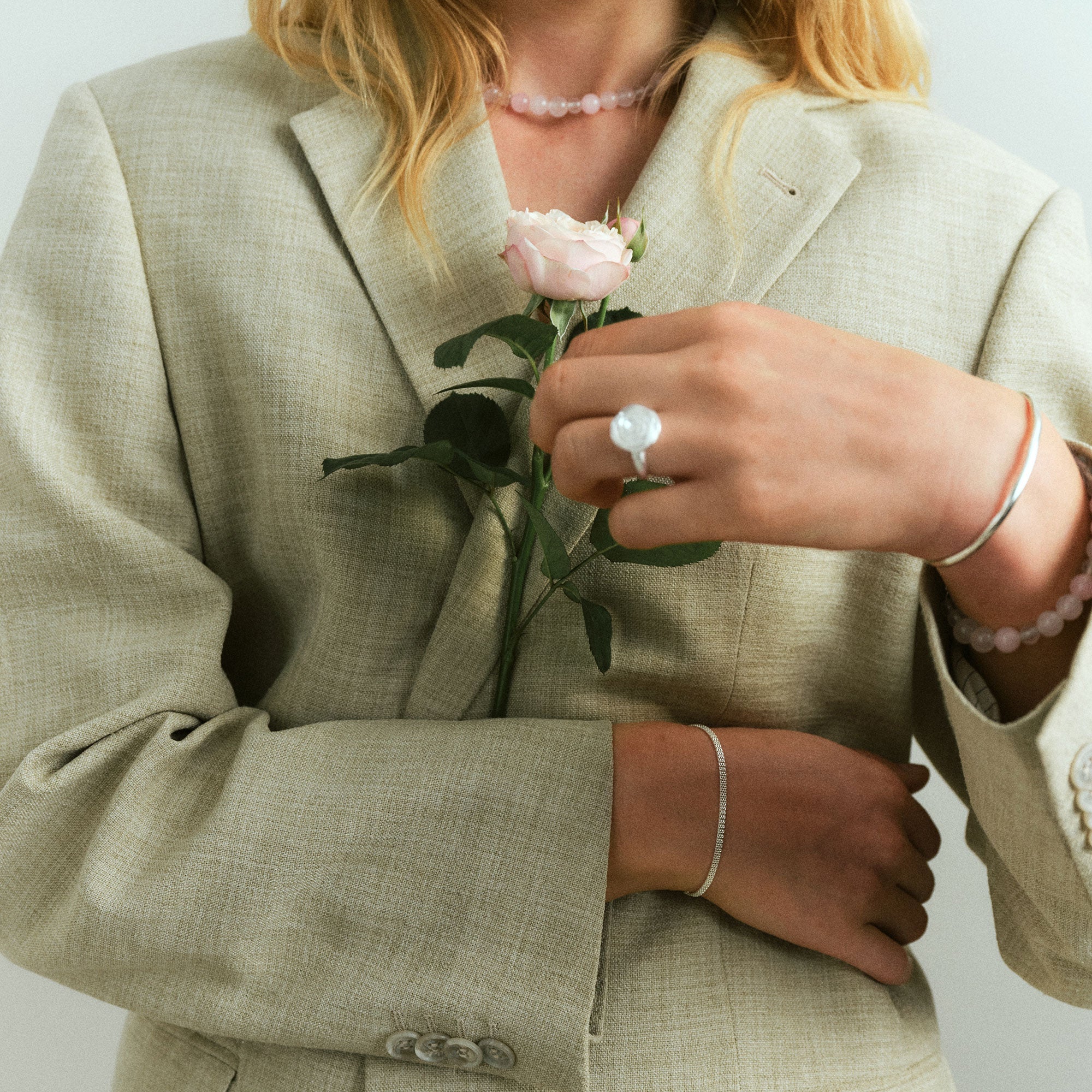 Pernille Corydon Ring Rose, Silber