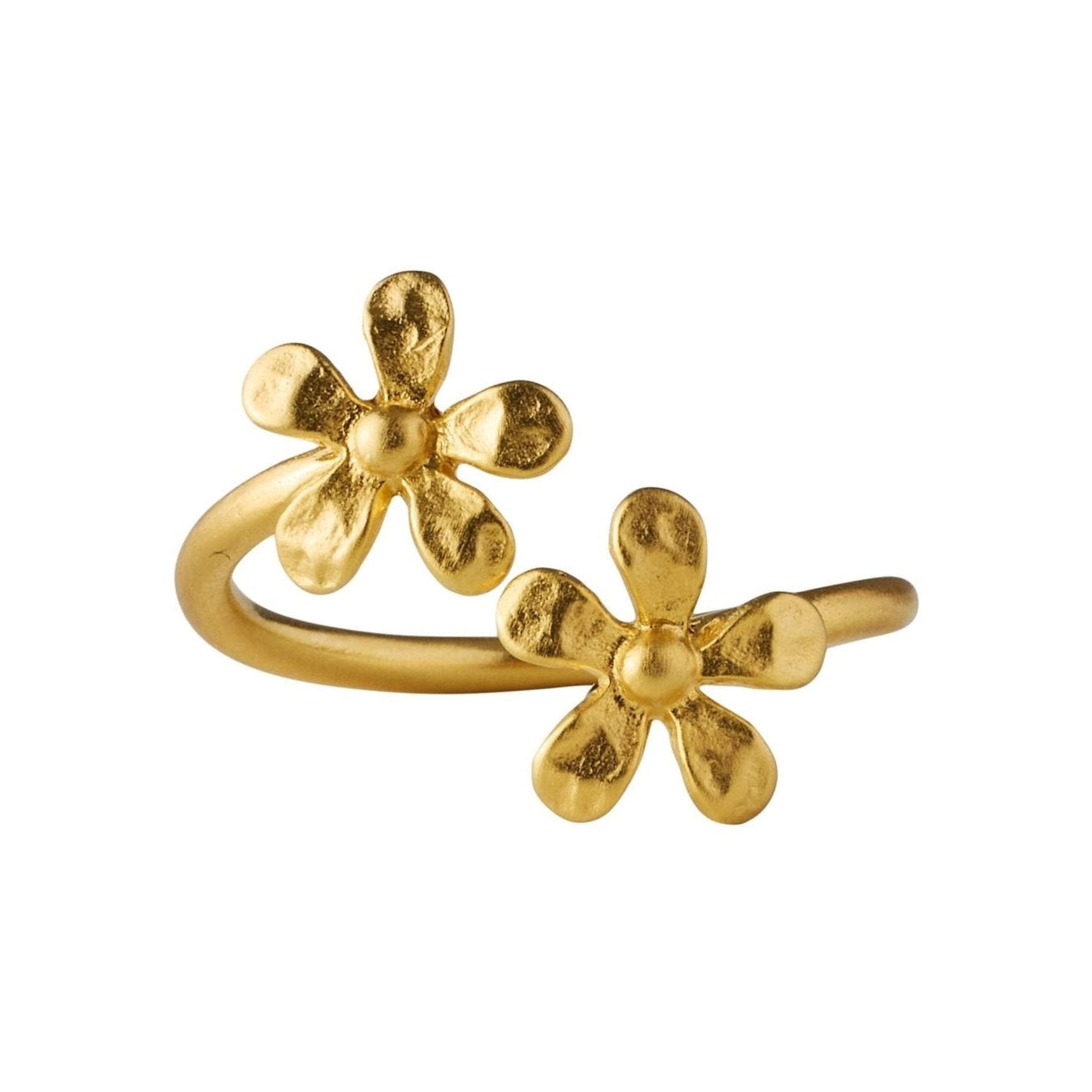 Pernille Corydon Ring Wild Poppy, vergoldet