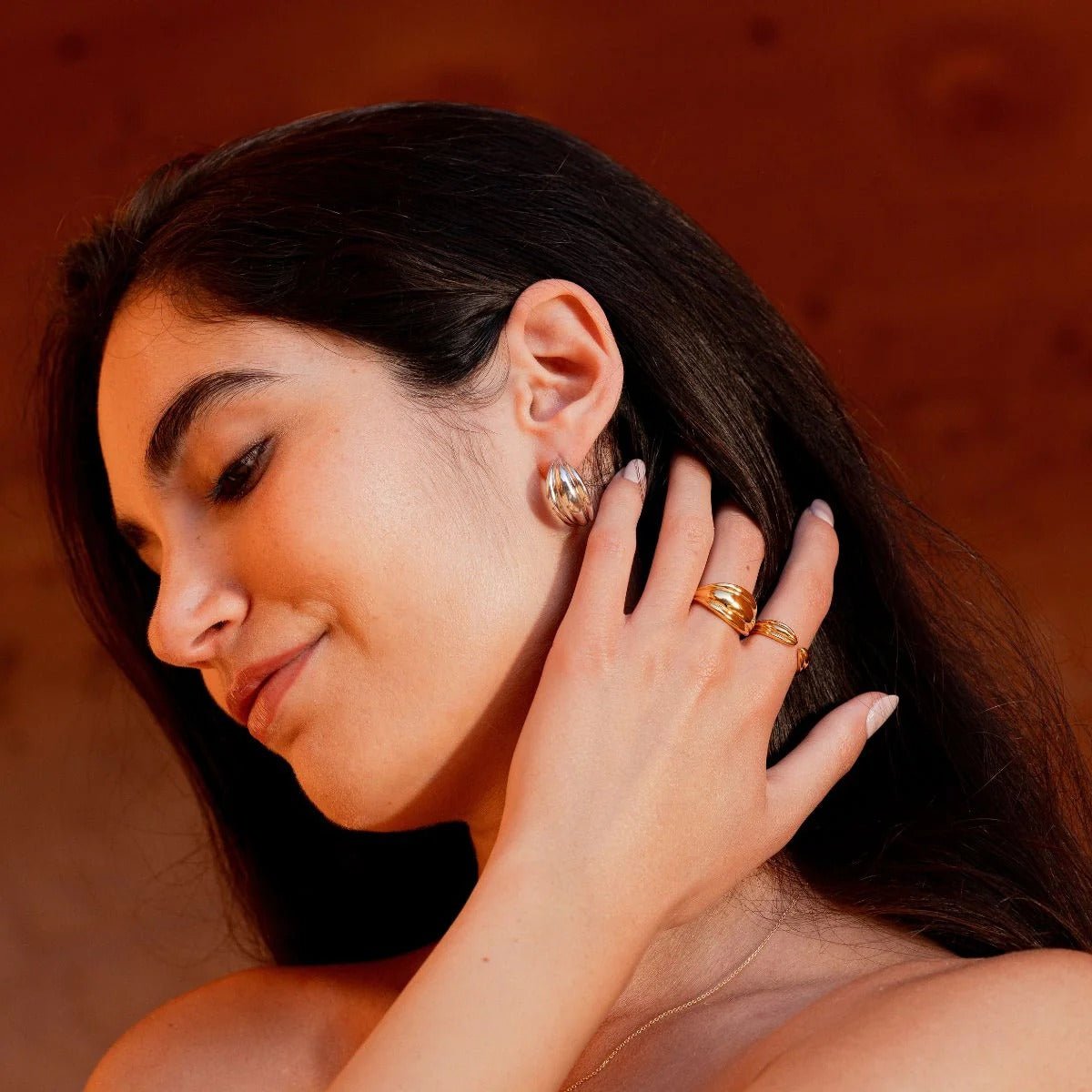 Pukka Berlin Creolen Bolla Half, Silber