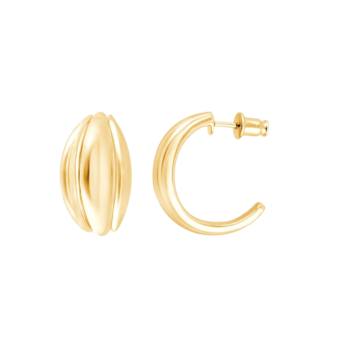 Pukka Berlin Creolen Bolla Half, vergoldet