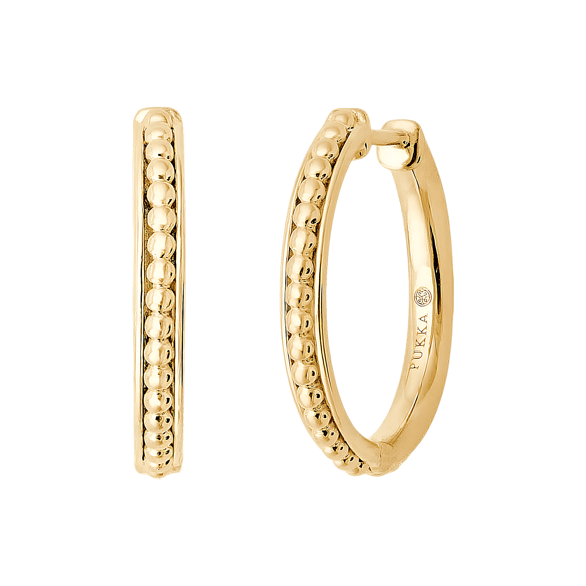 Pukka Berlin Creolen Jodhpur Thin Bead, vergoldet