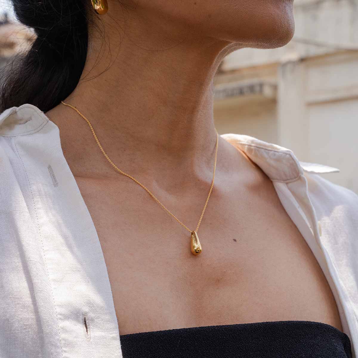 Pukka Berlin Kette Mota Drop, vergoldet