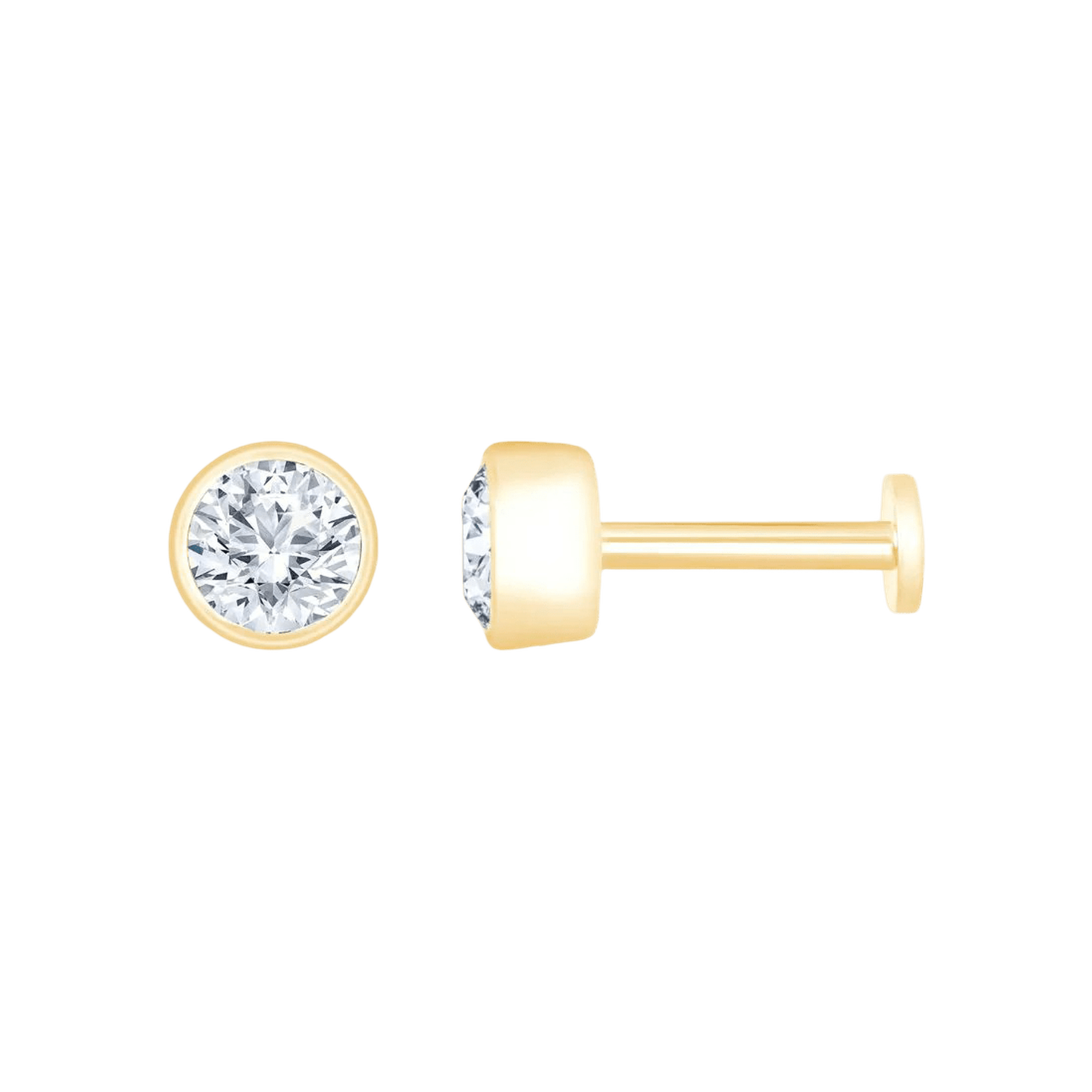 Pukka Berlin Piercing Bezel Diamond, 14 K Gelbgold