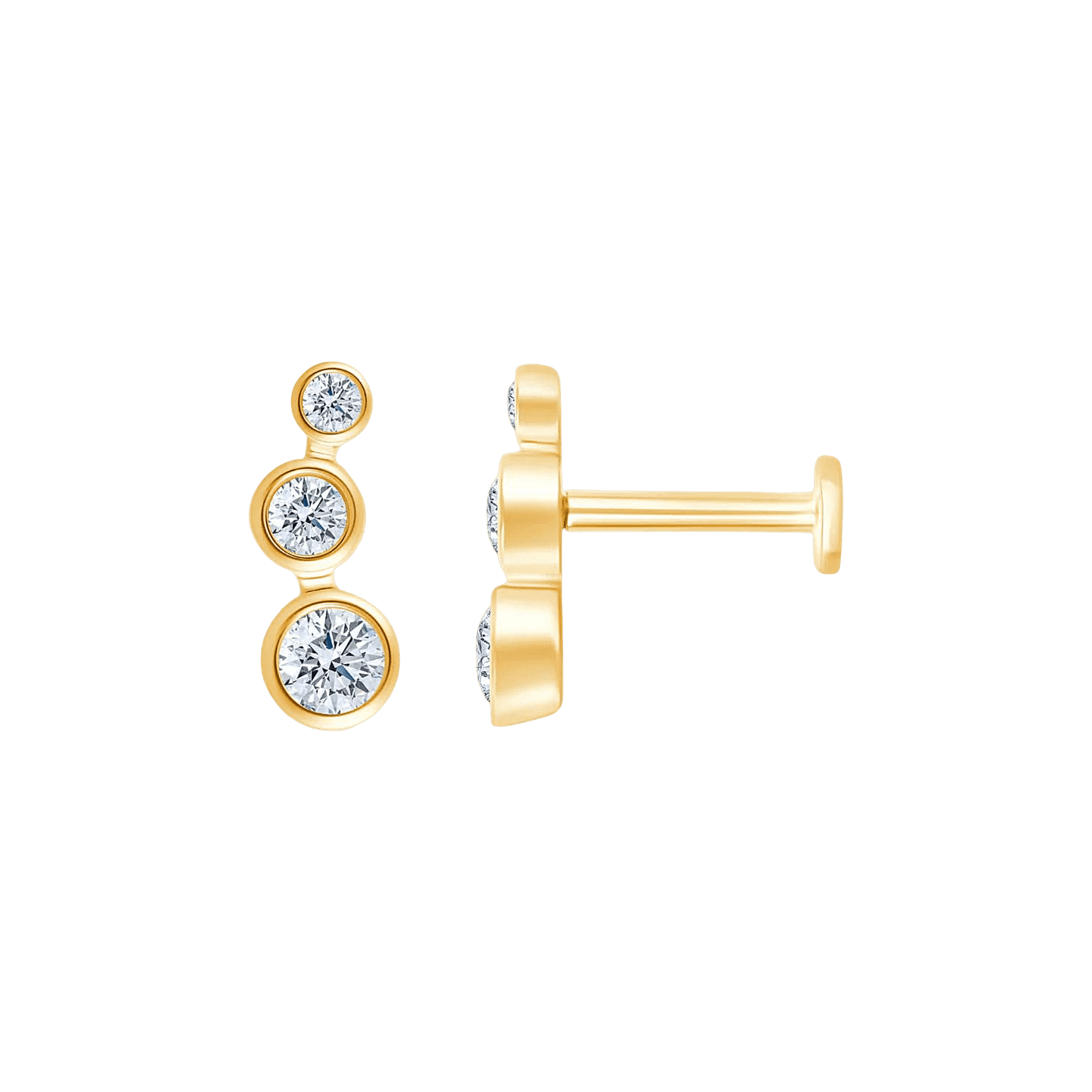 Pukka Berlin Piercing Tina, 14 K Gelbgold