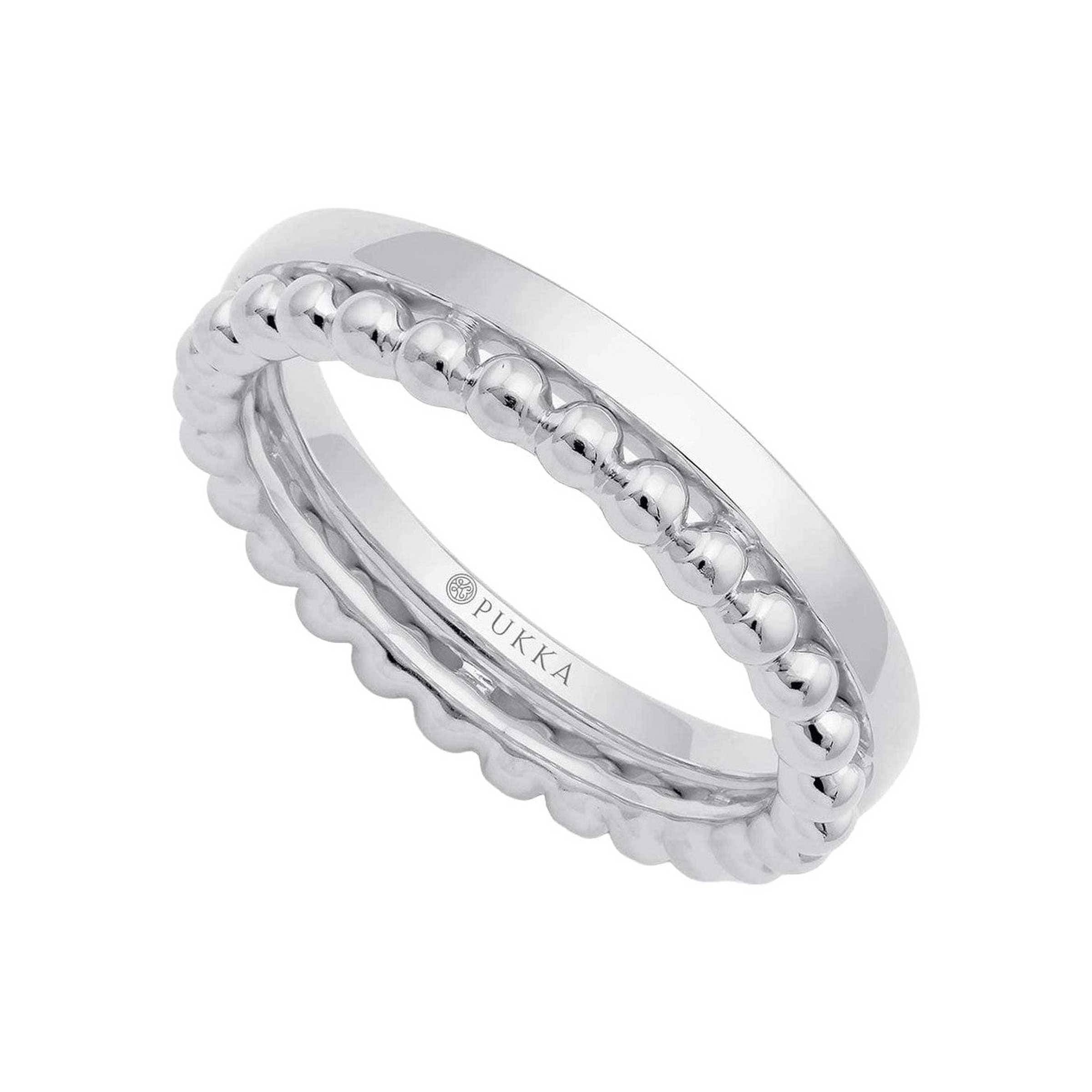 Pukka Berlin Ring Jodhpur Double Bead, Silber