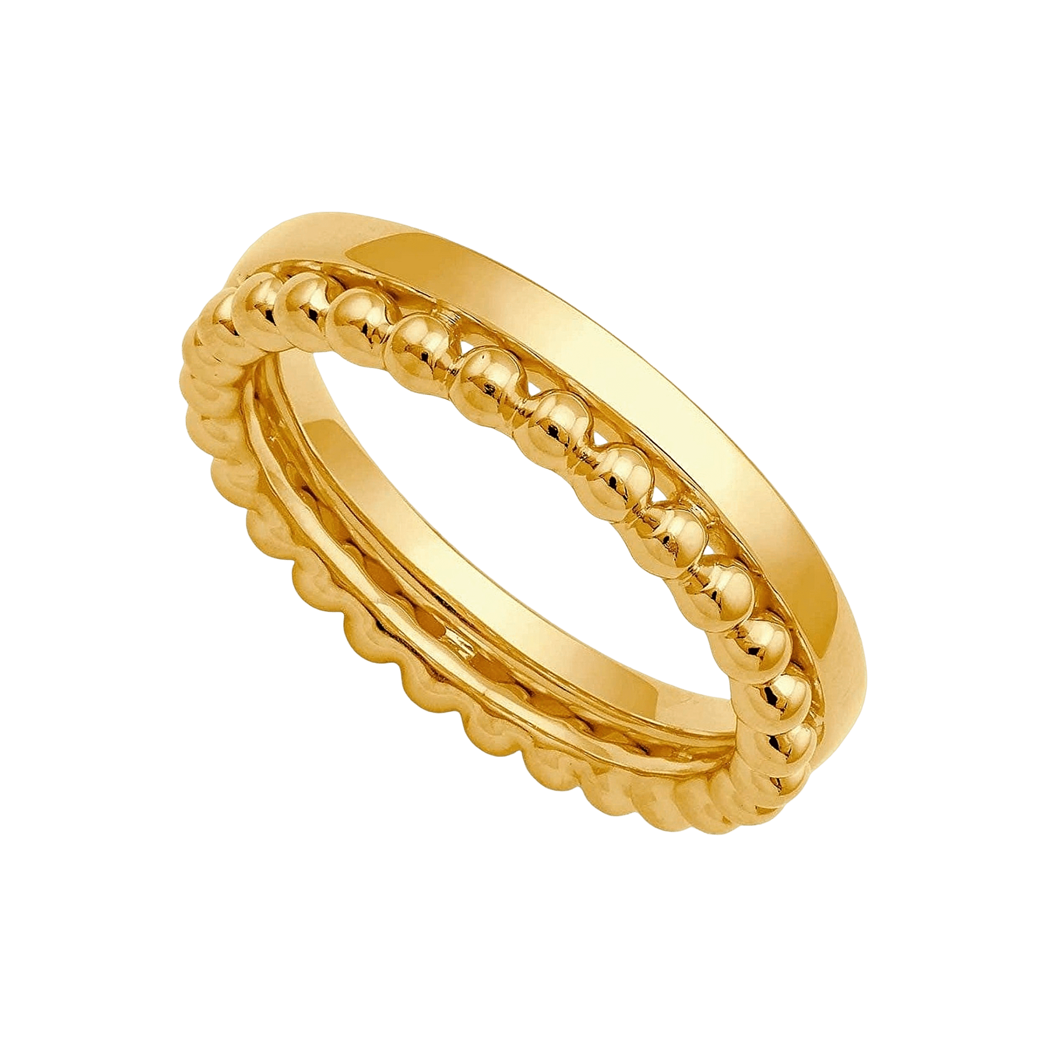 Pukka Berlin Ring Jodhpur Double Bead, vergoldet