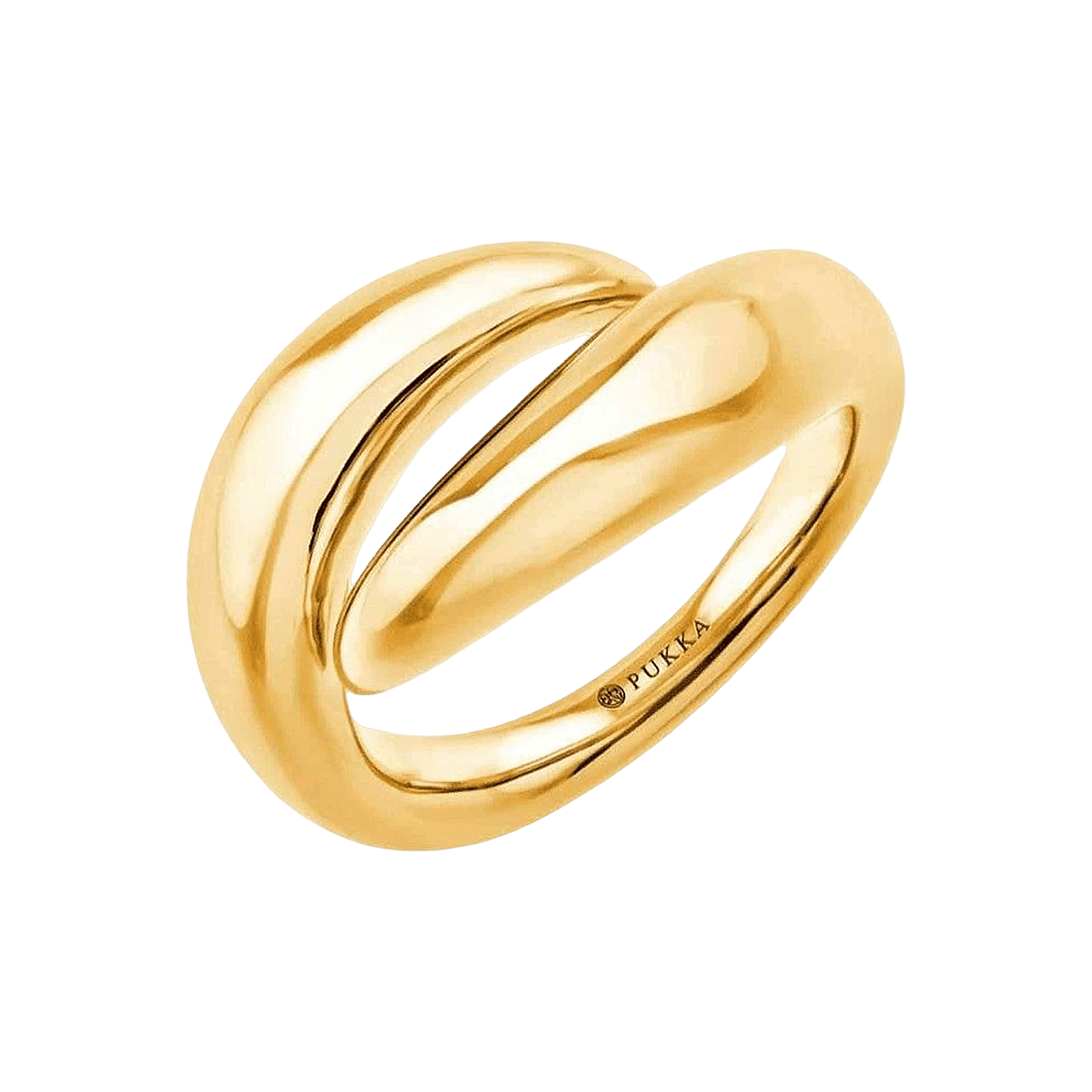 Pukka Berlin Ring Tembo Yin Yang, vergoldet