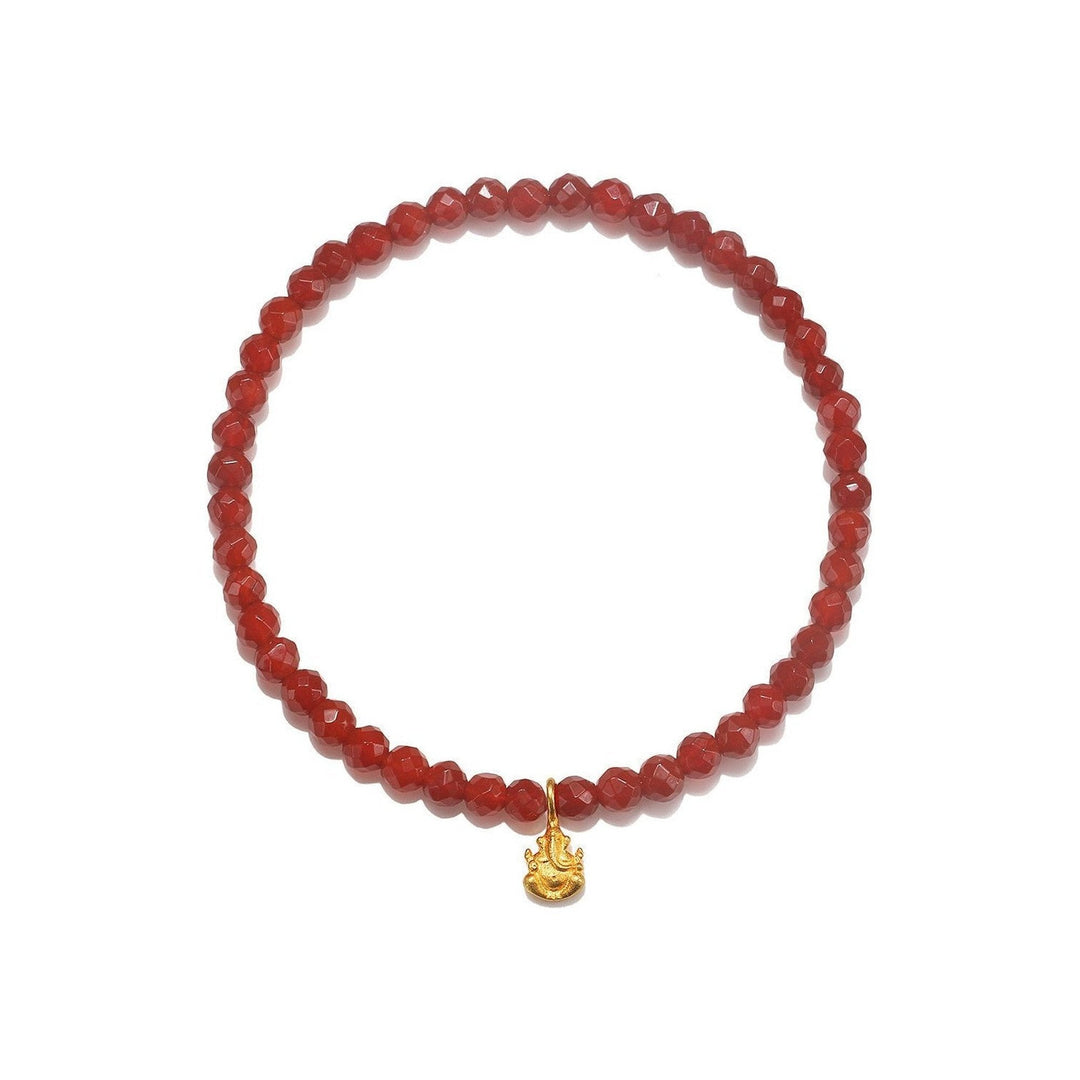 Satya Jewelry Armband Ganesha Hindu God, Overcoming Obstacles, vergoldet