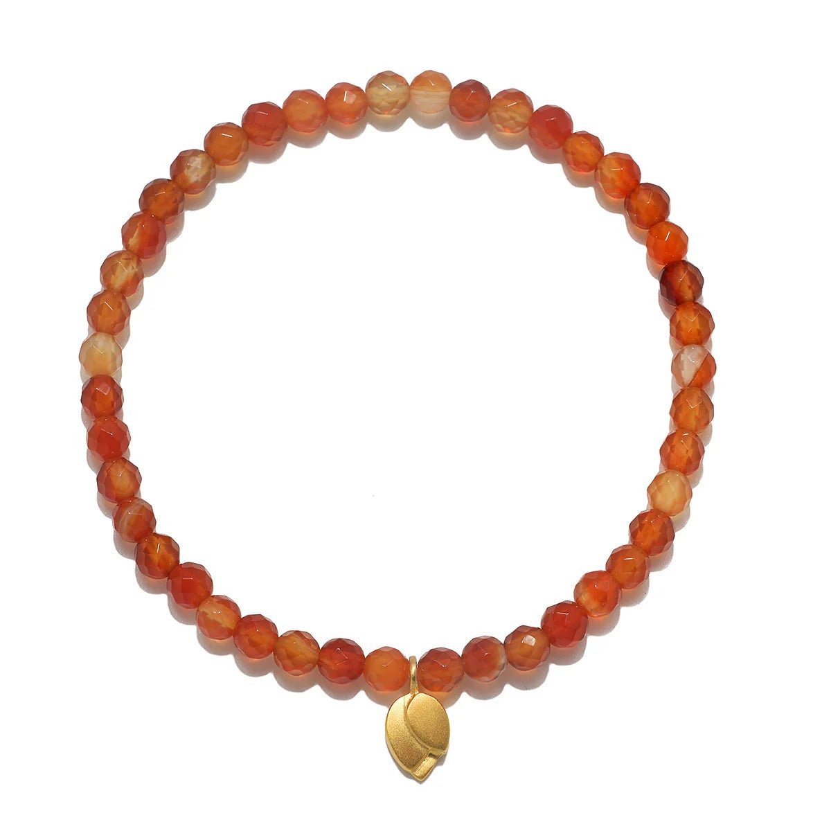 Satya Jewelry Armband Rooted in Strength Lotus Carnelian, vergoldet