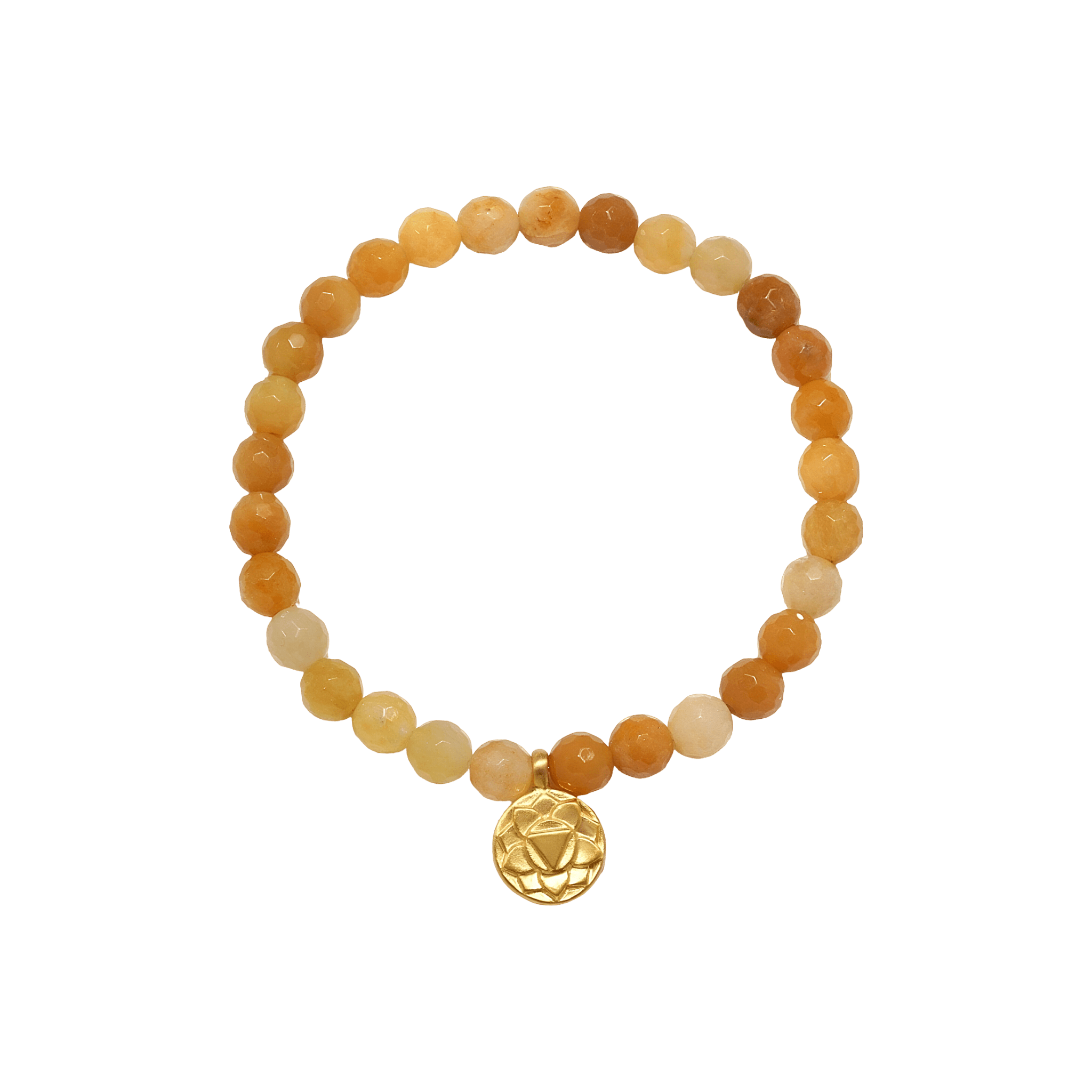 Satya Jewelry Armband Solar Plexus Chakra Yellow Jade, vergoldet