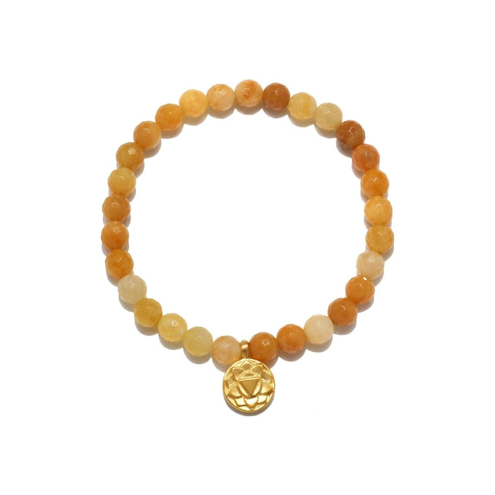 Satya Jewelry Armband Solar Plexus Chakra Yellow Jade, vergoldet