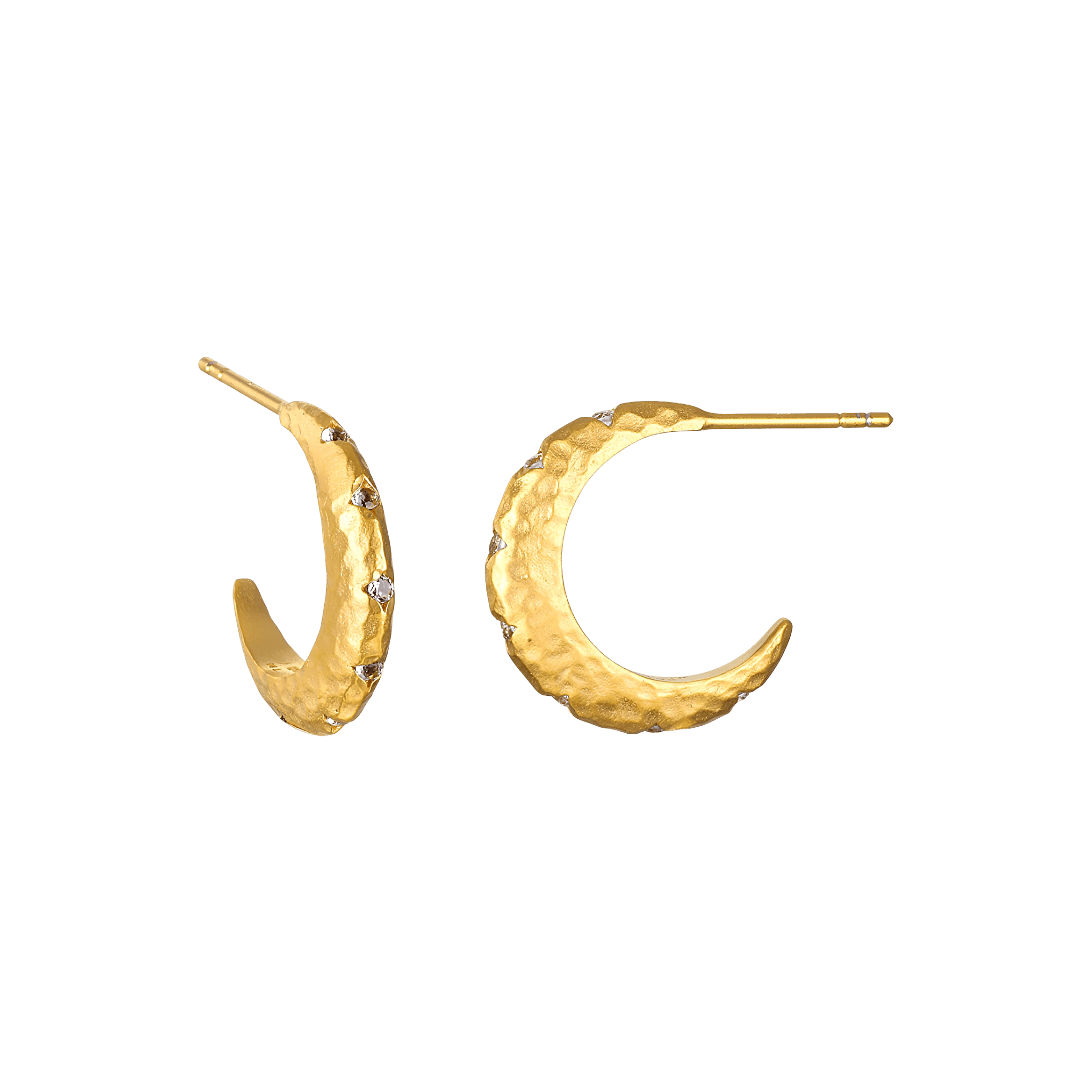Satya Jewelry Creolen Kindred Spirits Sparkling Moon, vergoldet