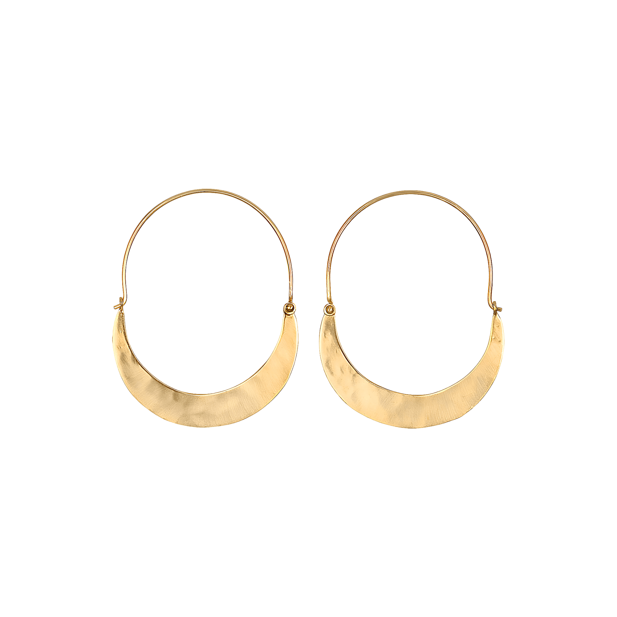 Satya Jewelry Creolen Simple Statement Gold Crescent, vergoldet