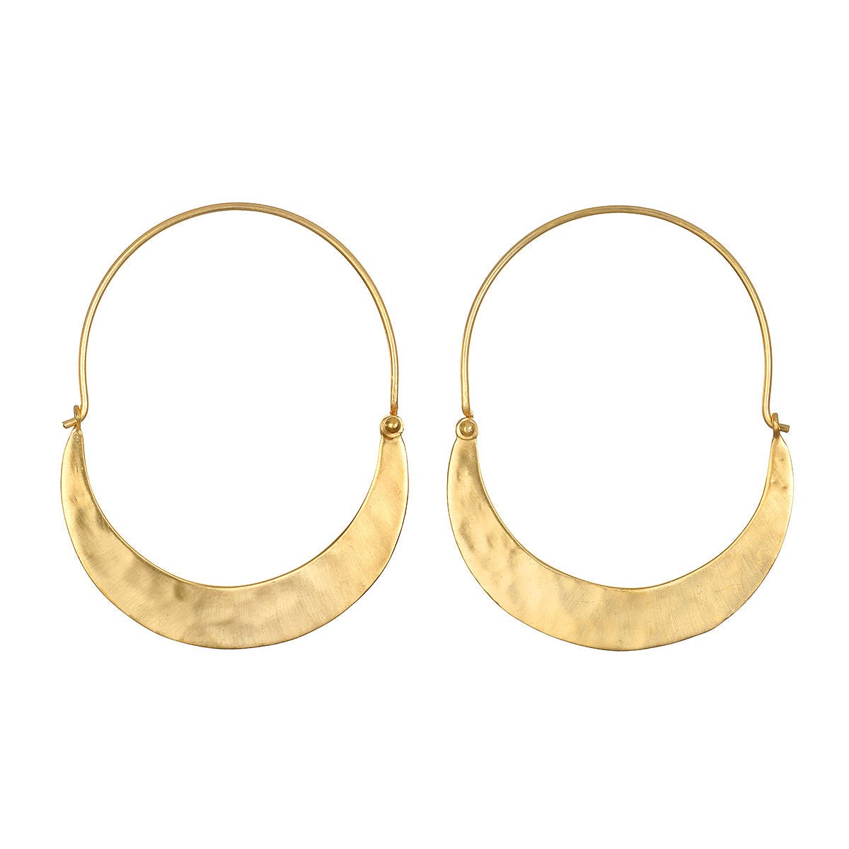 Satya Jewelry Creolen Simple Statement Gold Crescent, vergoldet