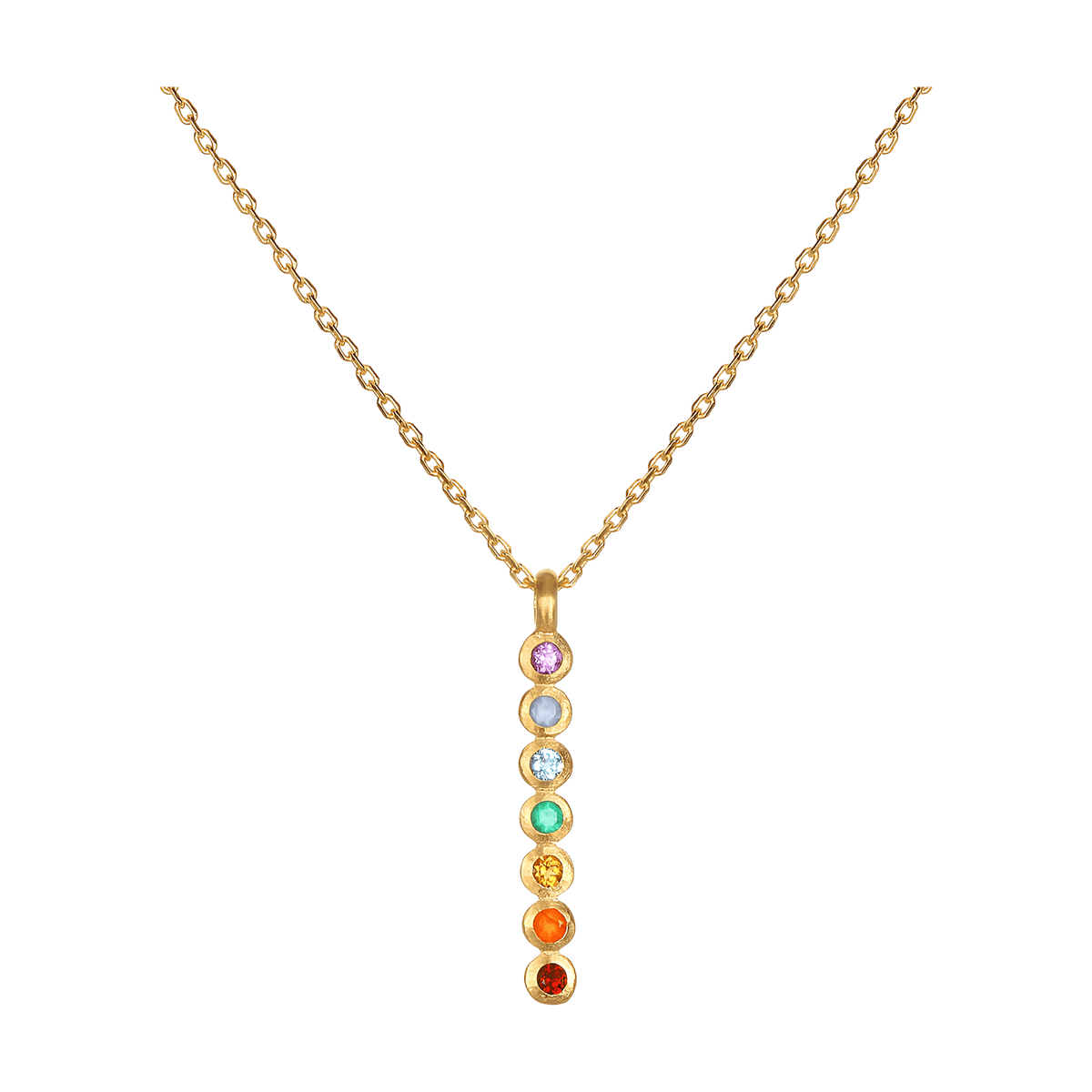 Satya Jewelry Kette Divine Alignment Gemstone Chakra, vergoldet