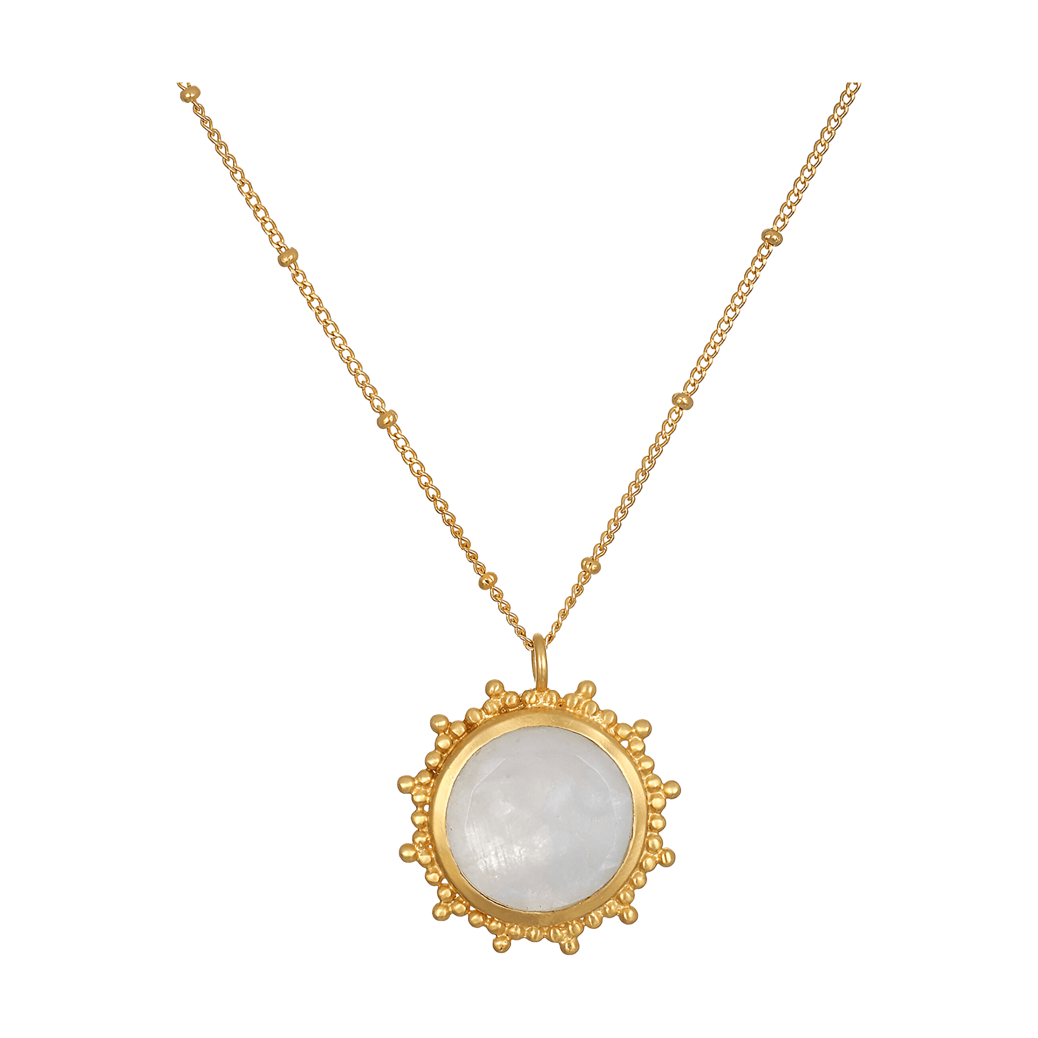 Satya Jewelry Kette Drift Into Daydreams Moonstone, vergoldet