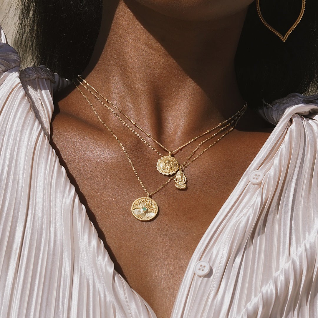 Satya Jewelry Kette Favored by Fortune Ganesha, vergoldet