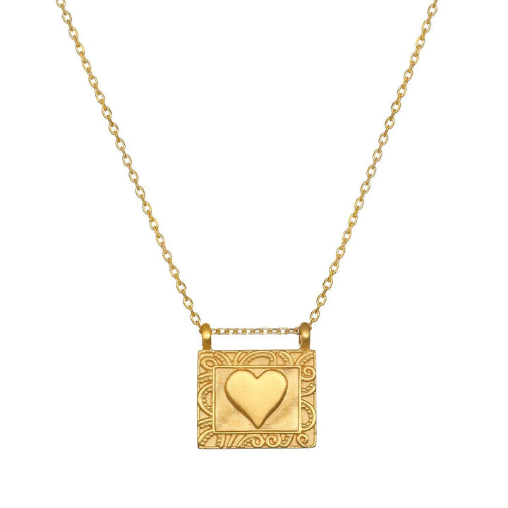 Satya Jewelry Kette Heart Centered Gold, vergoldet