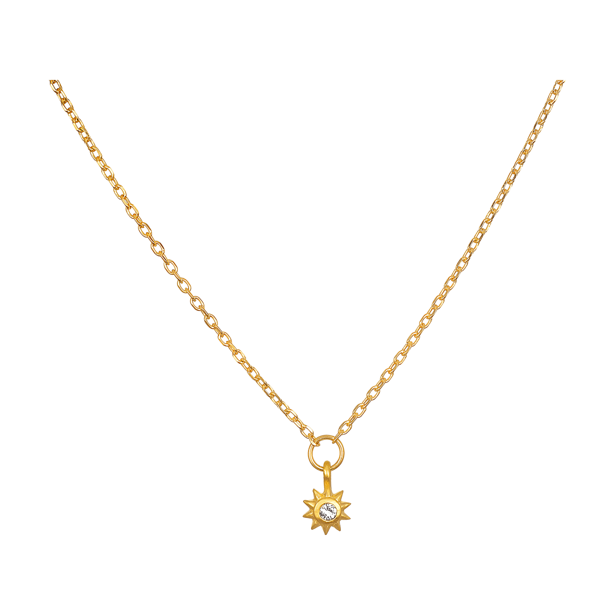 Satya Jewelry Kette Lucent Spirit Mini Sun Pendant, vergoldet