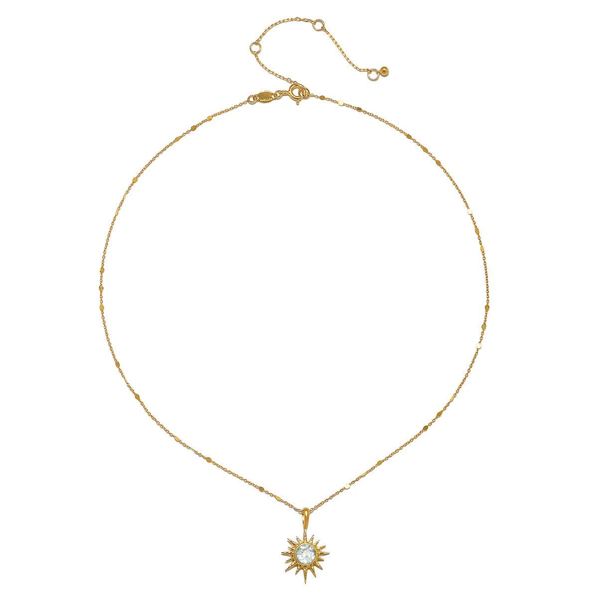 Satya Jewelry Kette North Star Blue Topaz Starburst, vergoldet