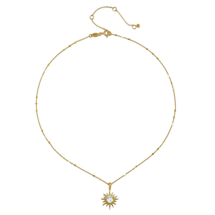 Satya Jewelry Kette North Star Blue Topaz Starburst, vergoldet