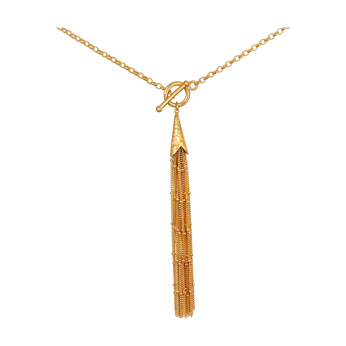 Satya Jewelry Kette Paths in Motion Tassel Toggle, vergoldet