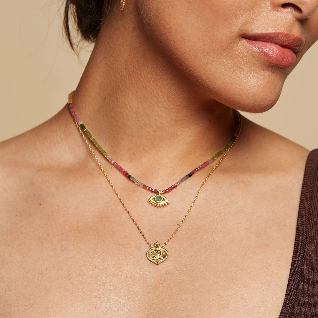 Satya Jewelry Kette Peaceful Buddha, vergoldet