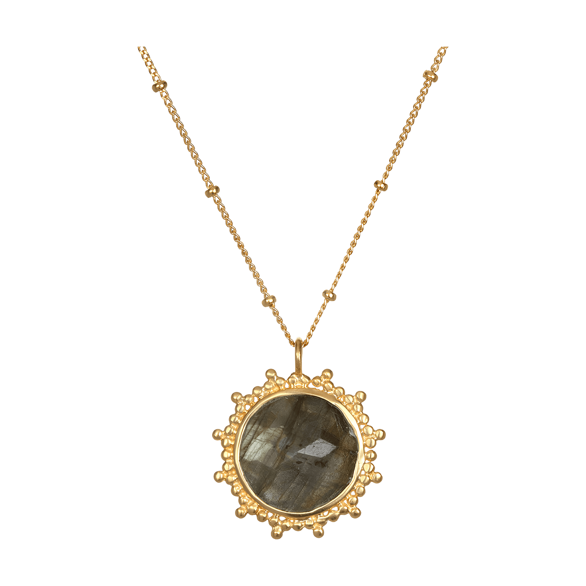 Satya Jewelry Kette Pursue Your Truth Labradorite, vergoldet