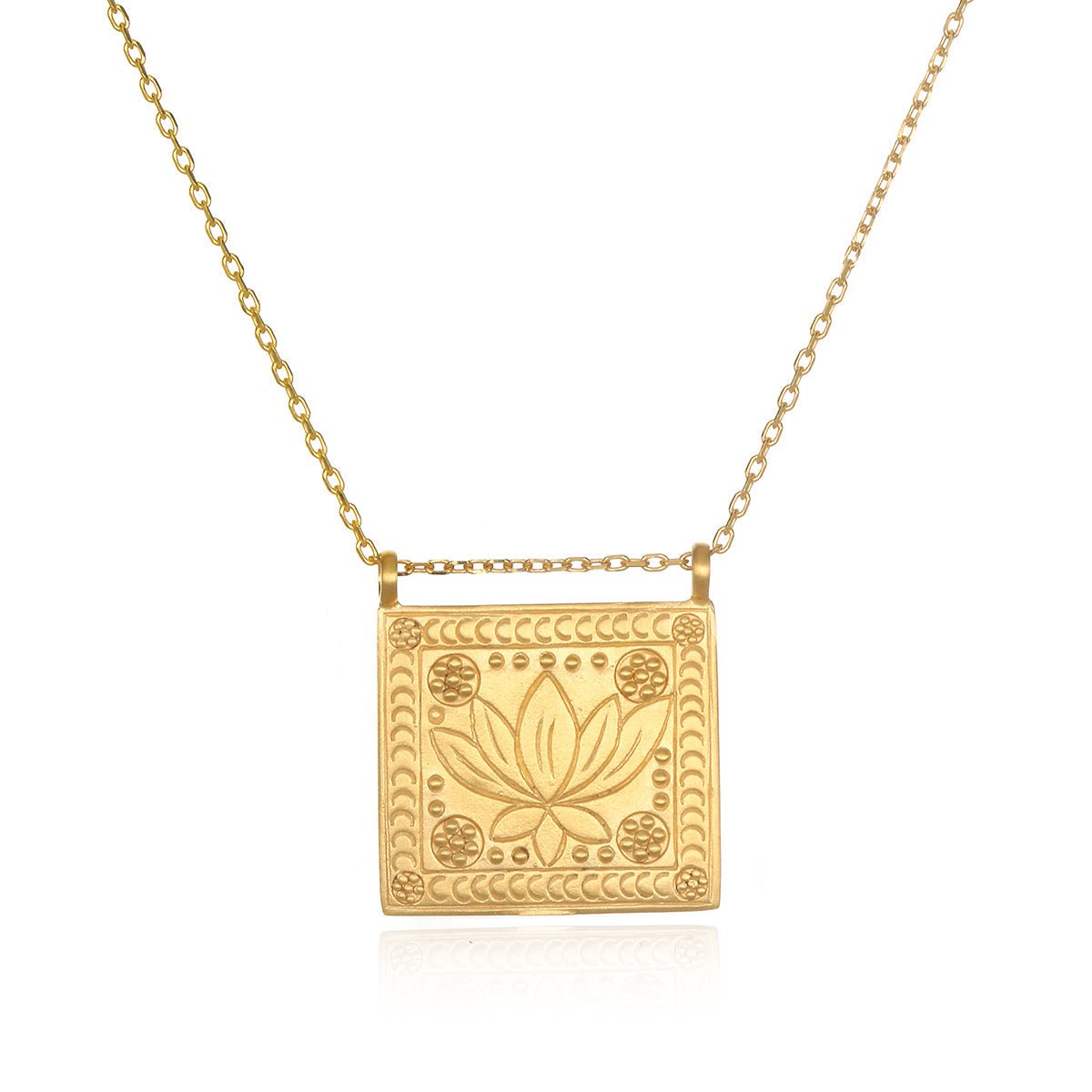 Satya Jewelry Kette Sacred Commencement Lotus, vergoldet