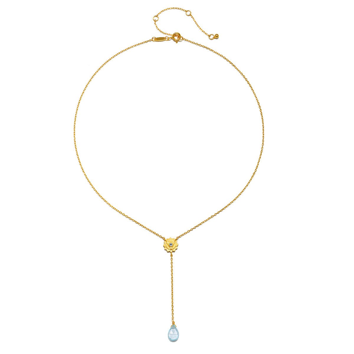 Satya Jewelry Kette Speak with Strength Chakra Lariat, vergoldet