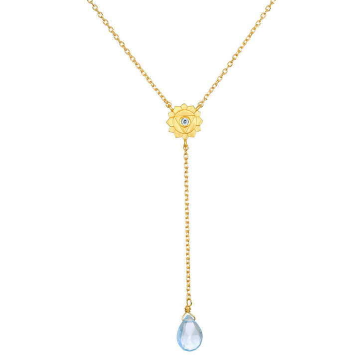 Satya Jewelry Kette Speak with Strength Chakra Lariat, vergoldet