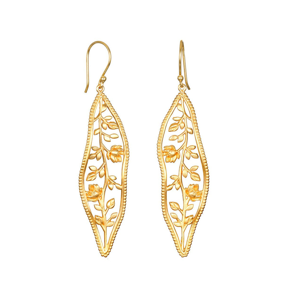 Satya Jewelry Ohrringe Expanding Beauty Lotus, vergoldet