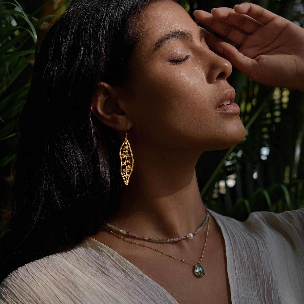 Satya Jewelry Ohrringe Expanding Beauty Lotus, vergoldet