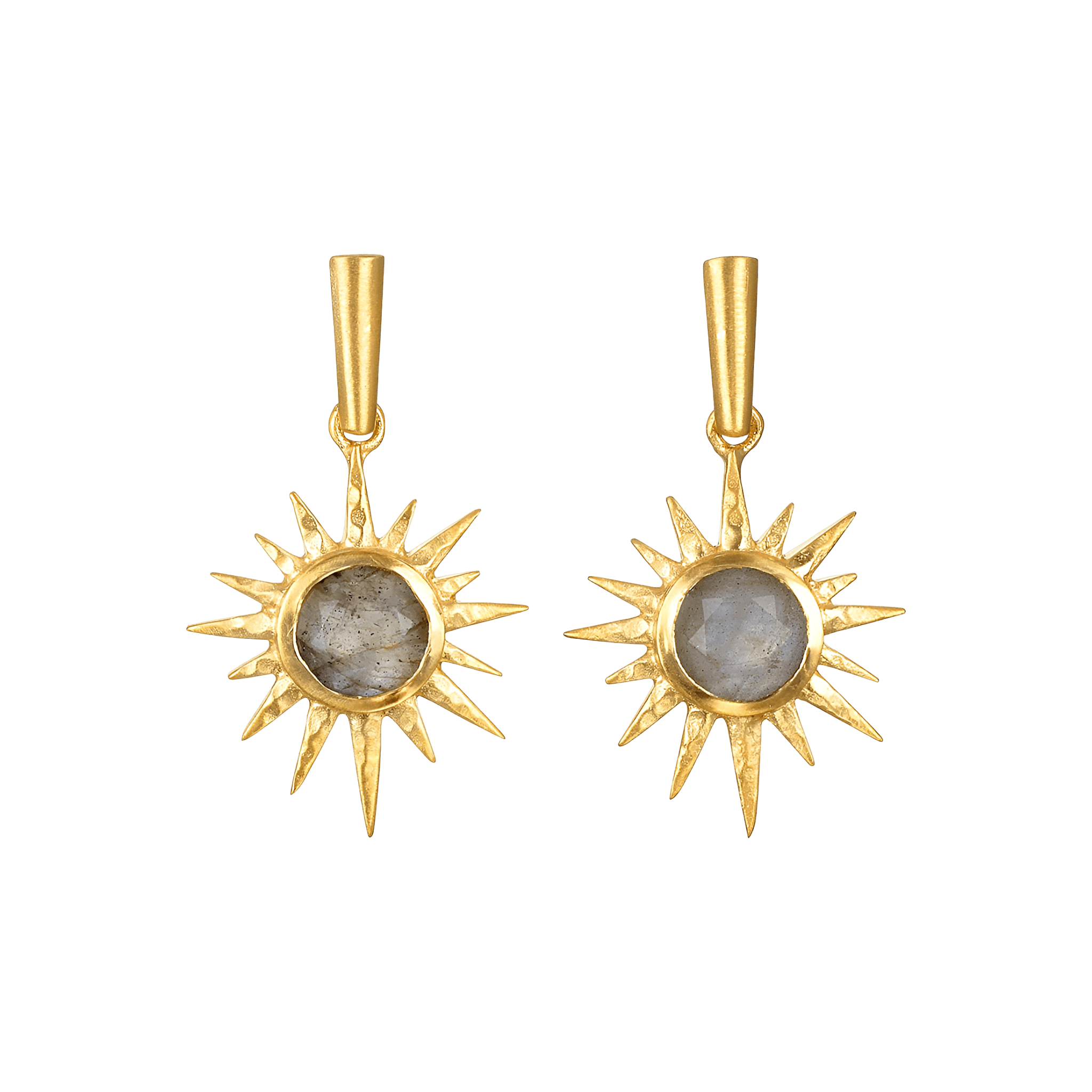 Satya Jewelry Ohrringe North Star Labradorite, vergoldet