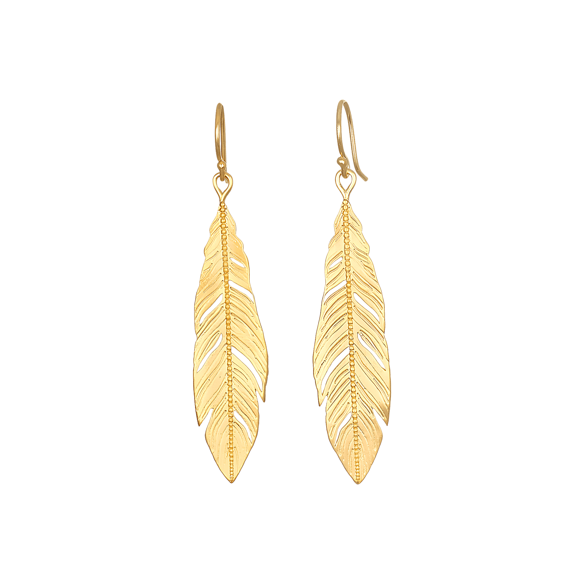 Satya Jewelry Ohrringe Spiritual Messenger Feather, vergoldet
