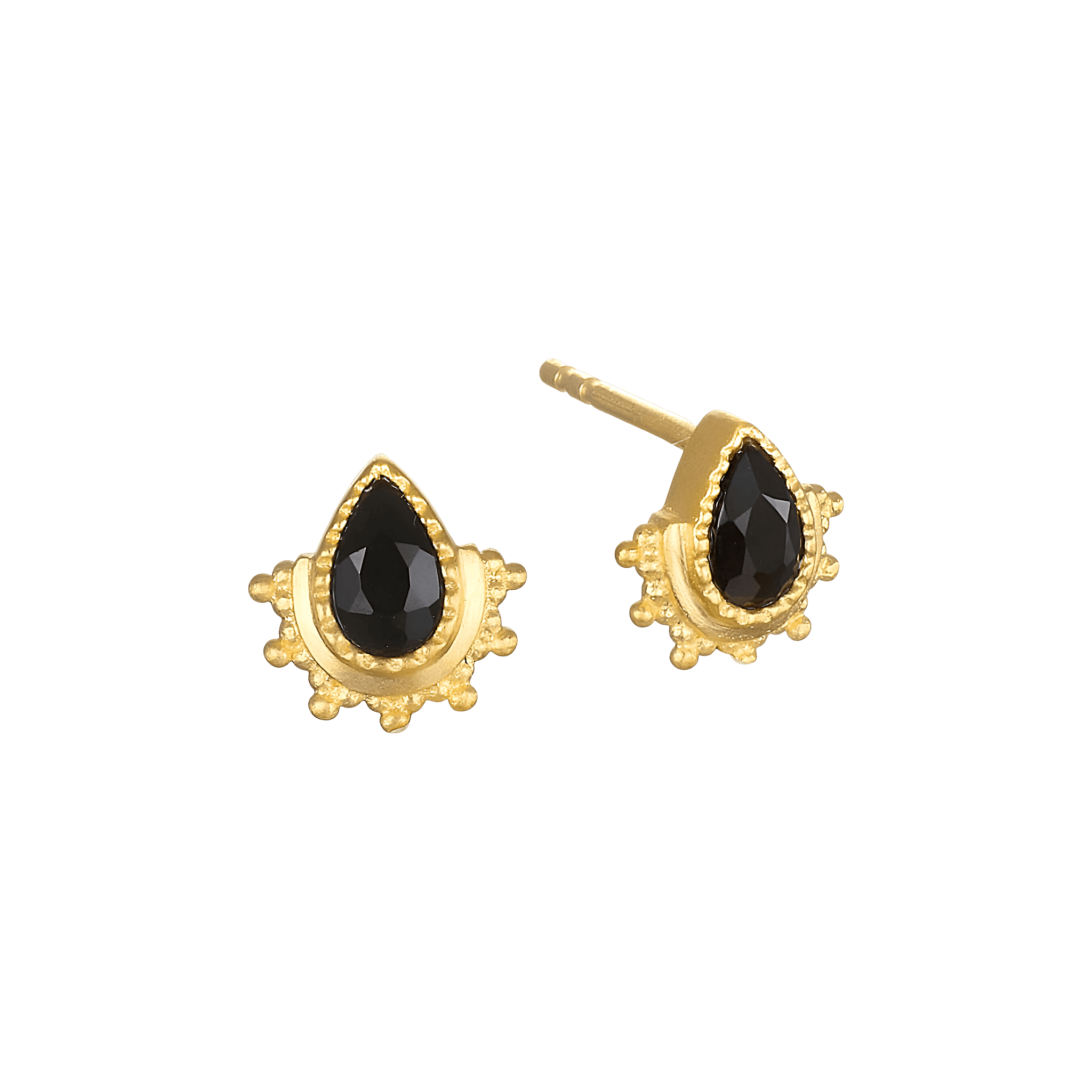 Satya Jewelry Ohrstecker Eternal Light Black Onyx, vergoldet