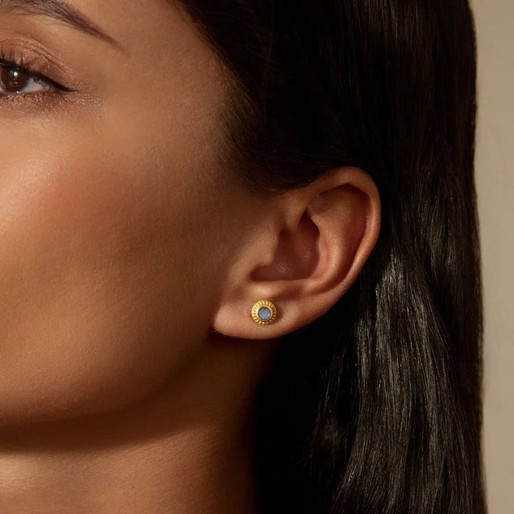 Satya Jewelry Ohrstecker Tap Into Intuition Labradorite Stud, vergoldet