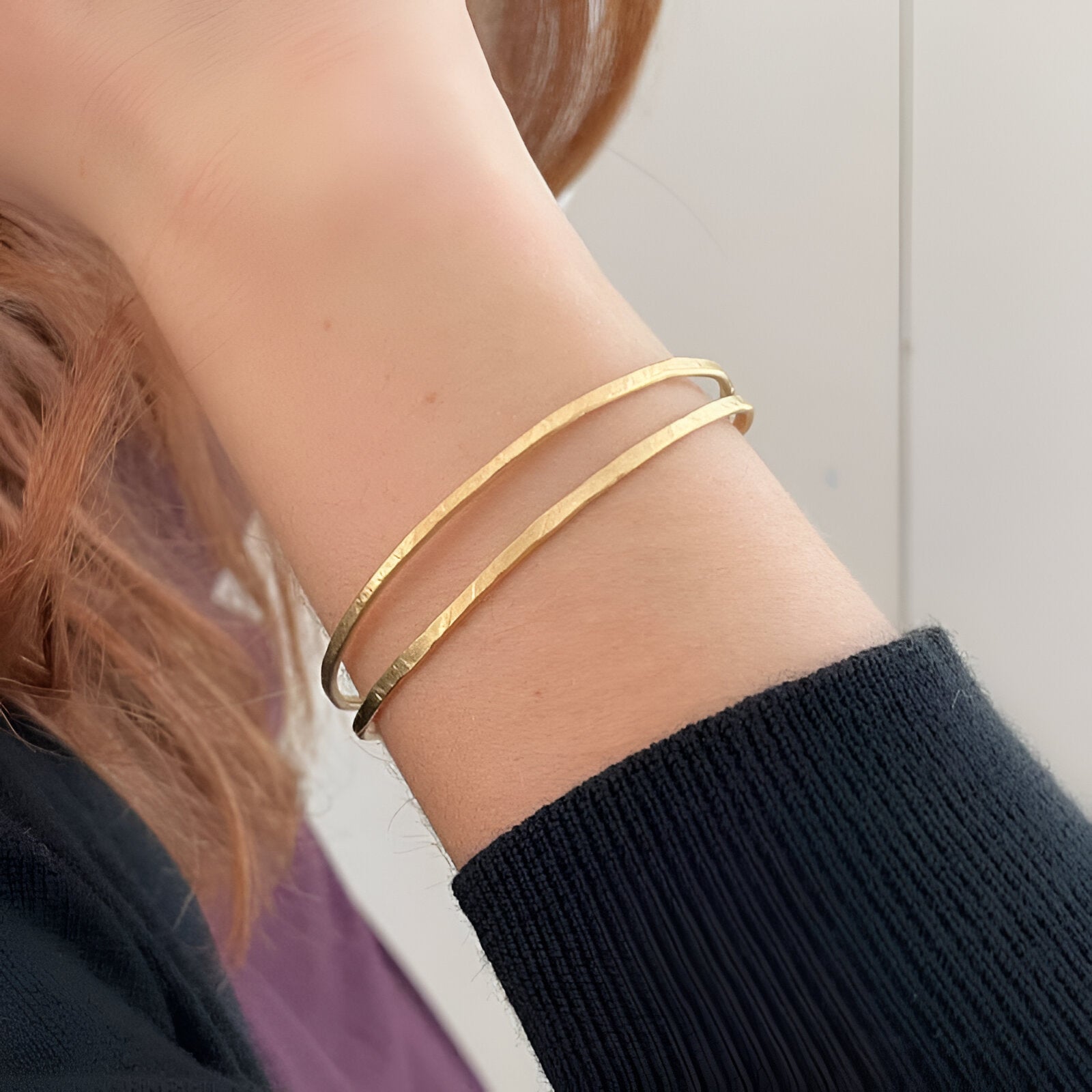 Susi Cala Armreif Kam Double Bangle, vergoldet