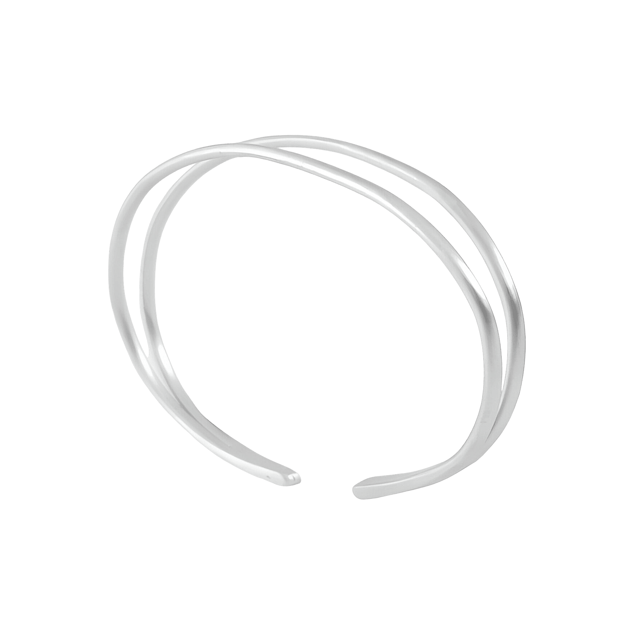 Susi Cala Armreif London Double Bangle, Silber
