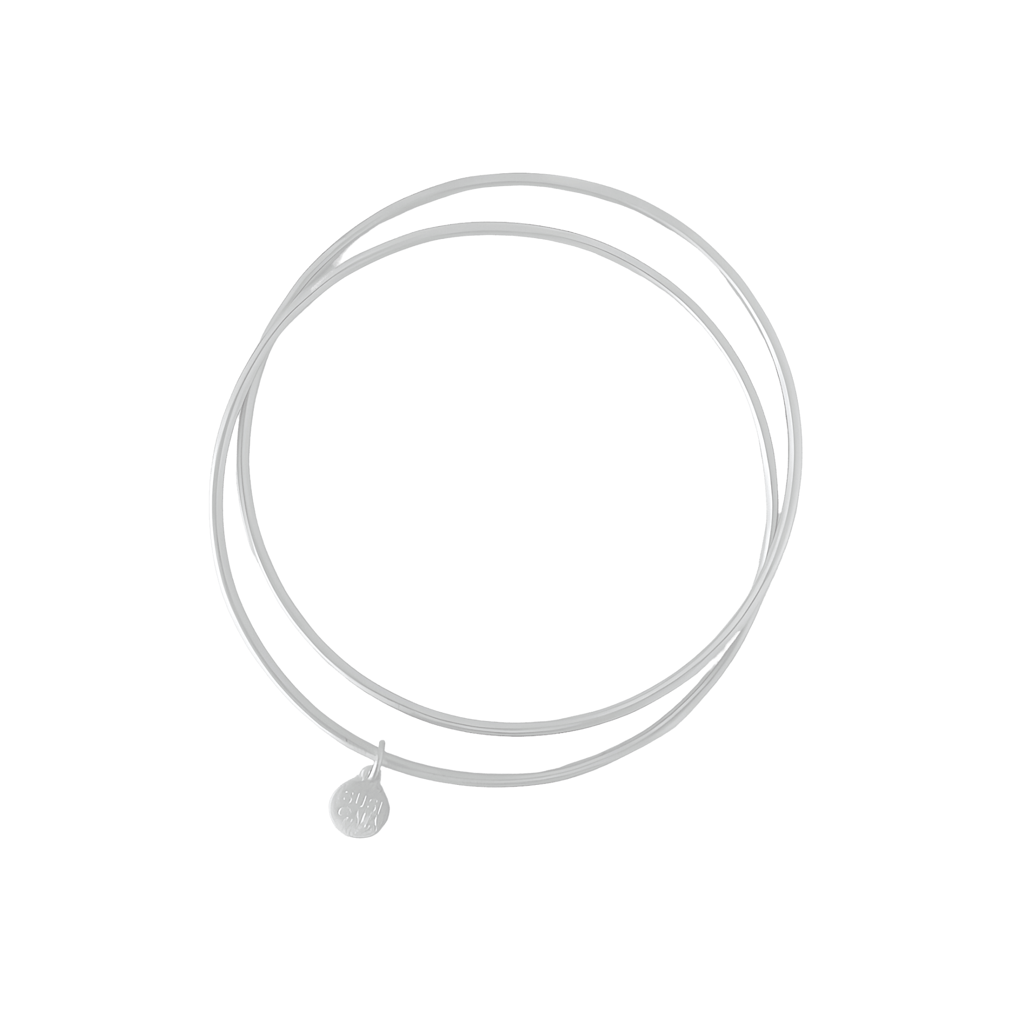 Susi Cala Armreif London Double Circle Bangle, Silber