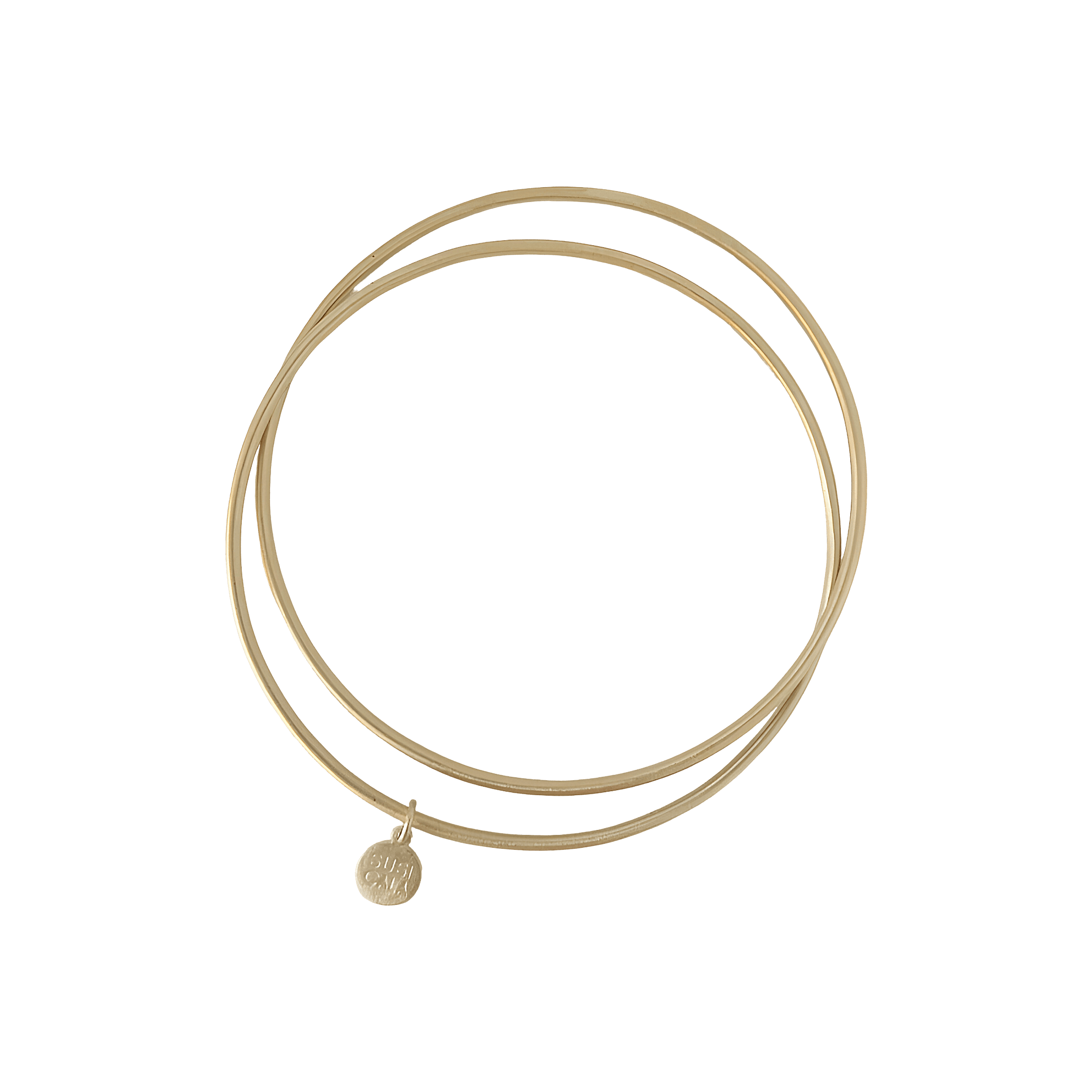 Susi Cala Armreif London Double Circle Bangle, vergoldet