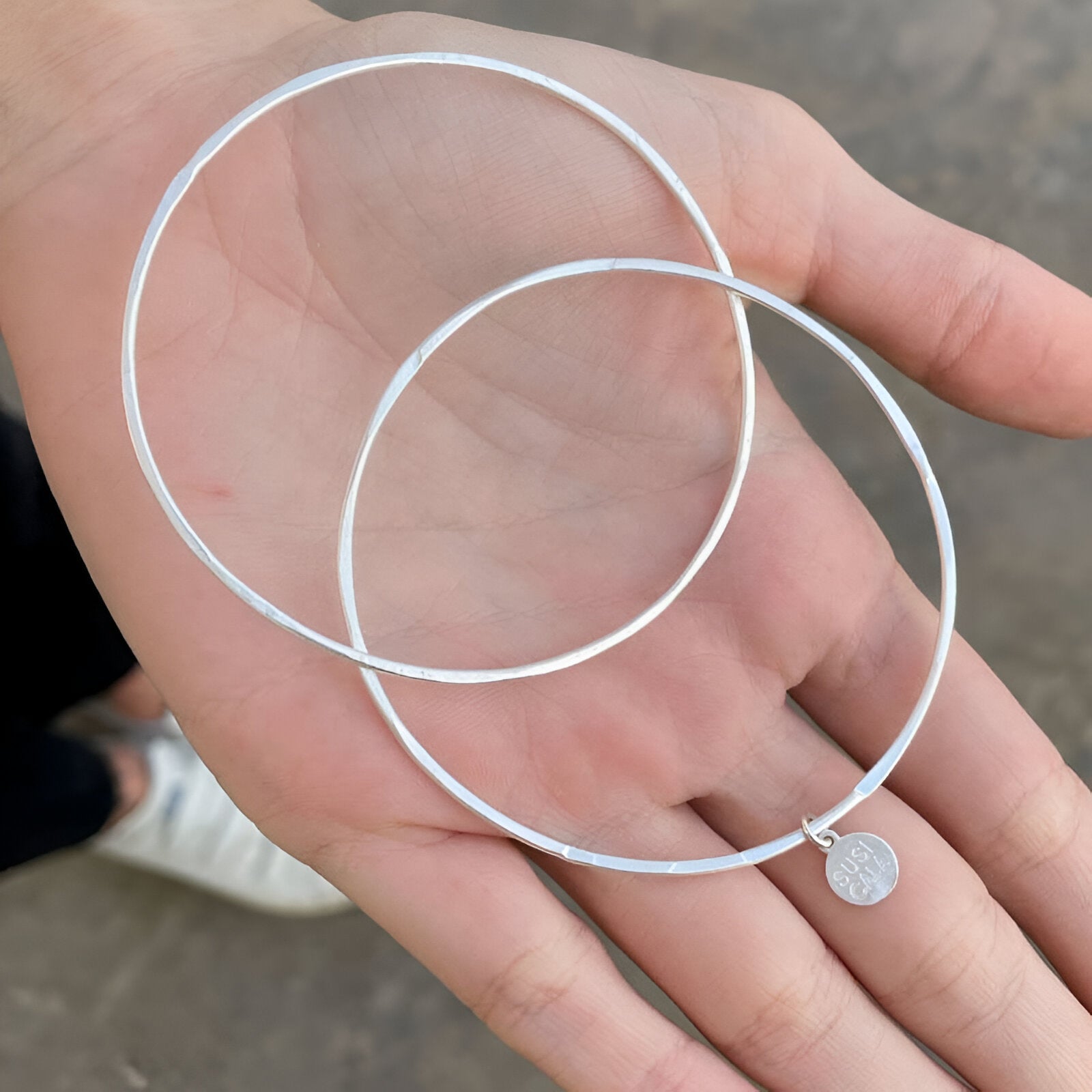 Susi Cala Armreif Twin Double Bangle, Silber