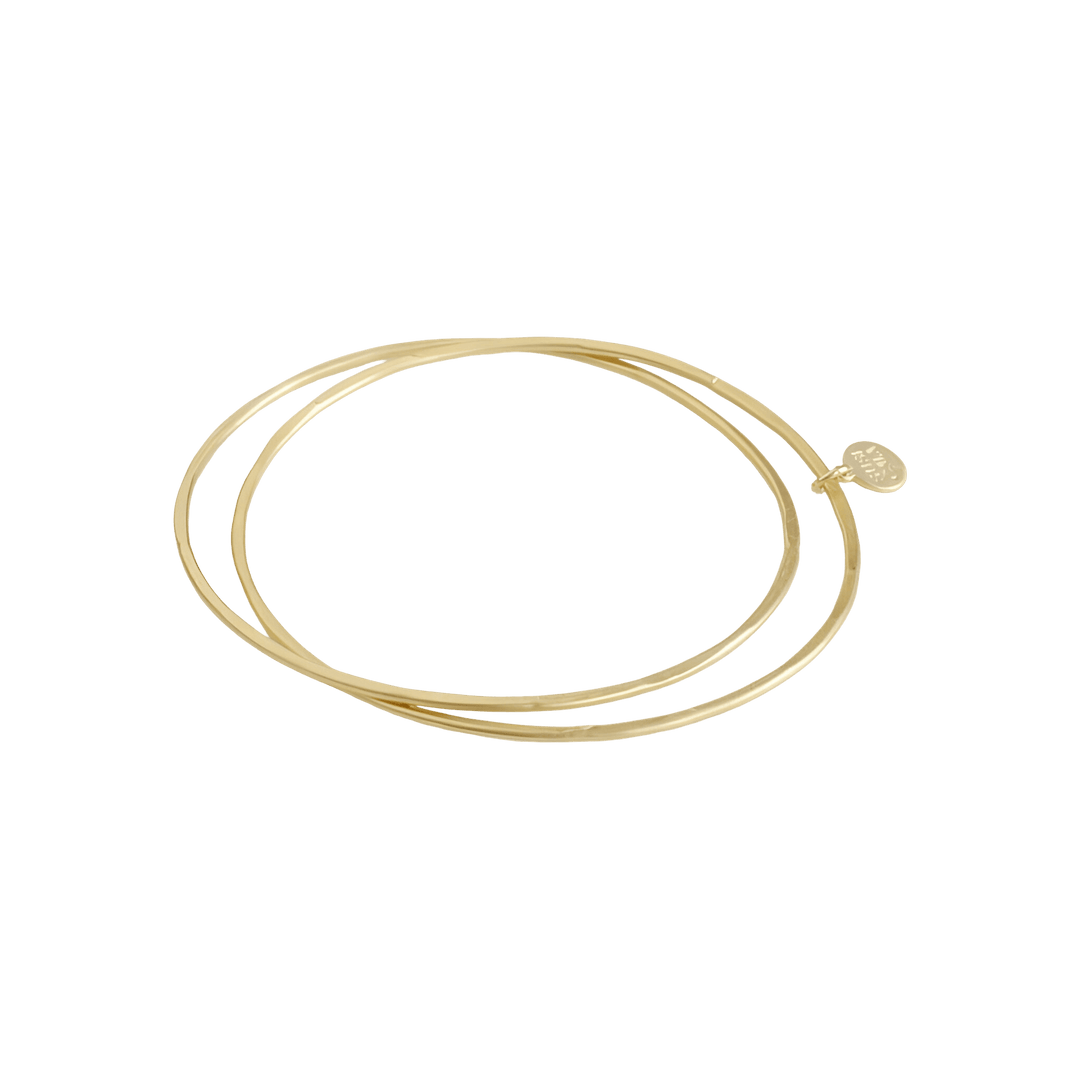 Susi Cala Armreif Twin Double Bangle, vergoldet