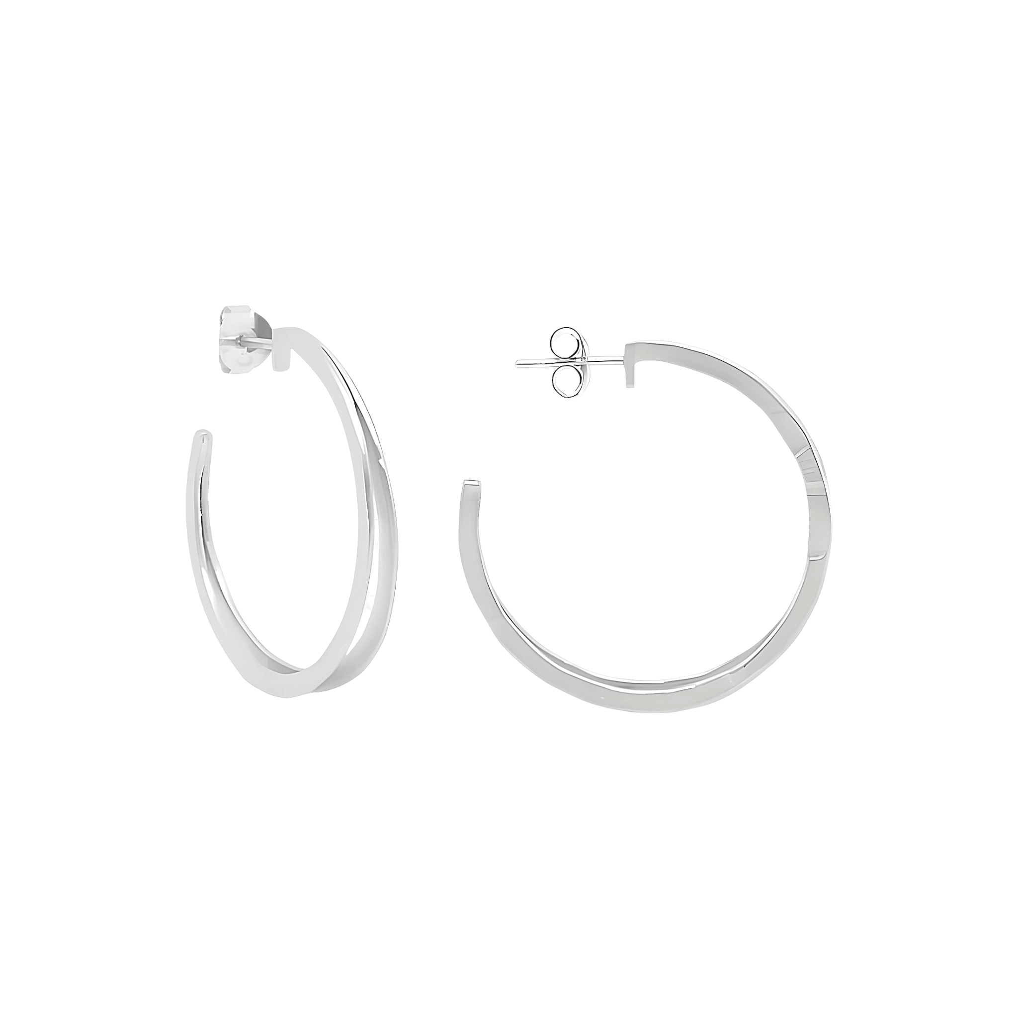 Susi Cala Creolen Double Mir, L, Silber