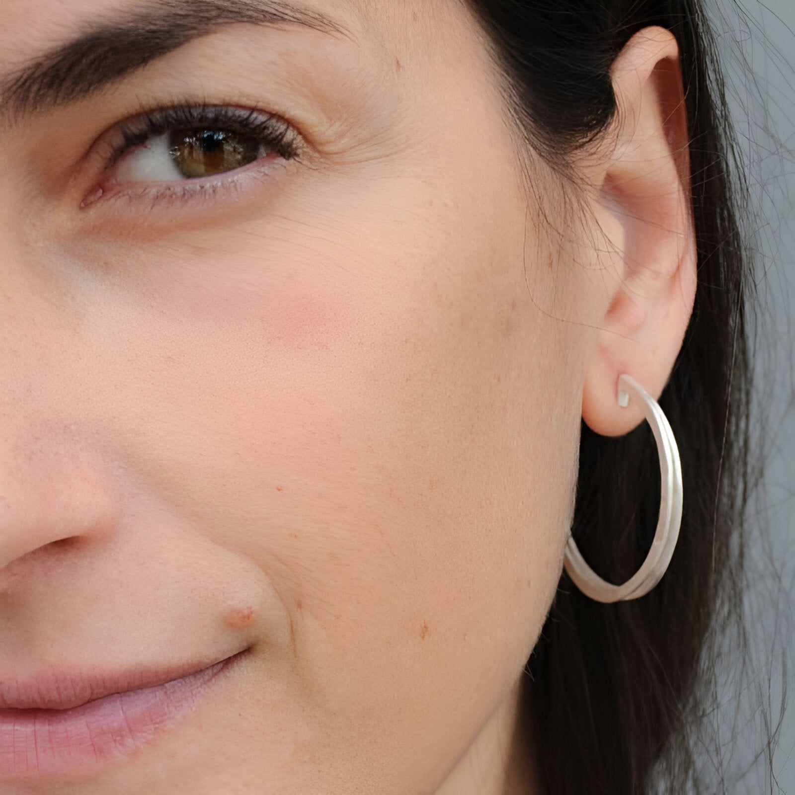 Susi Cala Creolen Double Mir, L, Silber